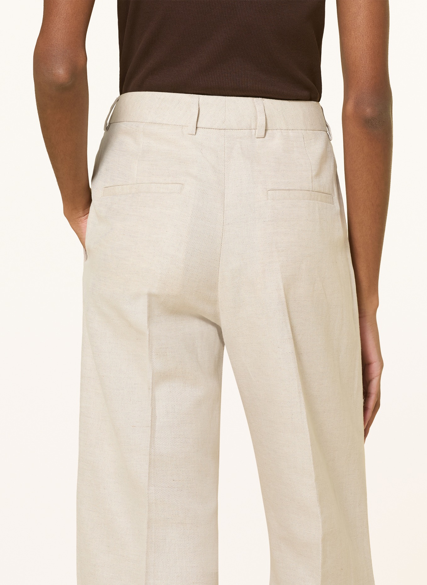 TIGER OF SWEDEN Marlenehose HEDVI mit Leinen: BEIGE