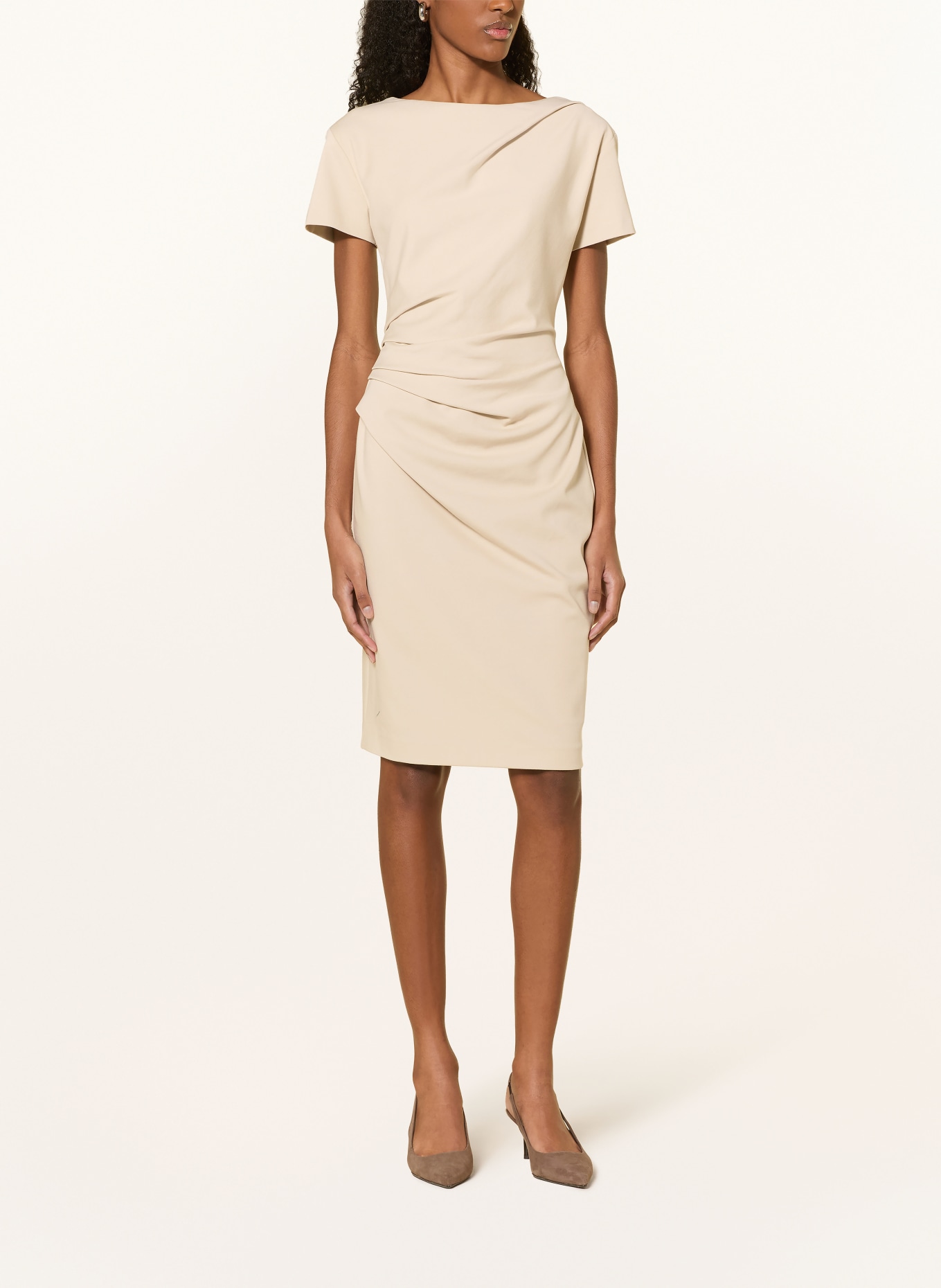 TIGER OF SWEDEN IZZO jersey shift dress: ECRU
