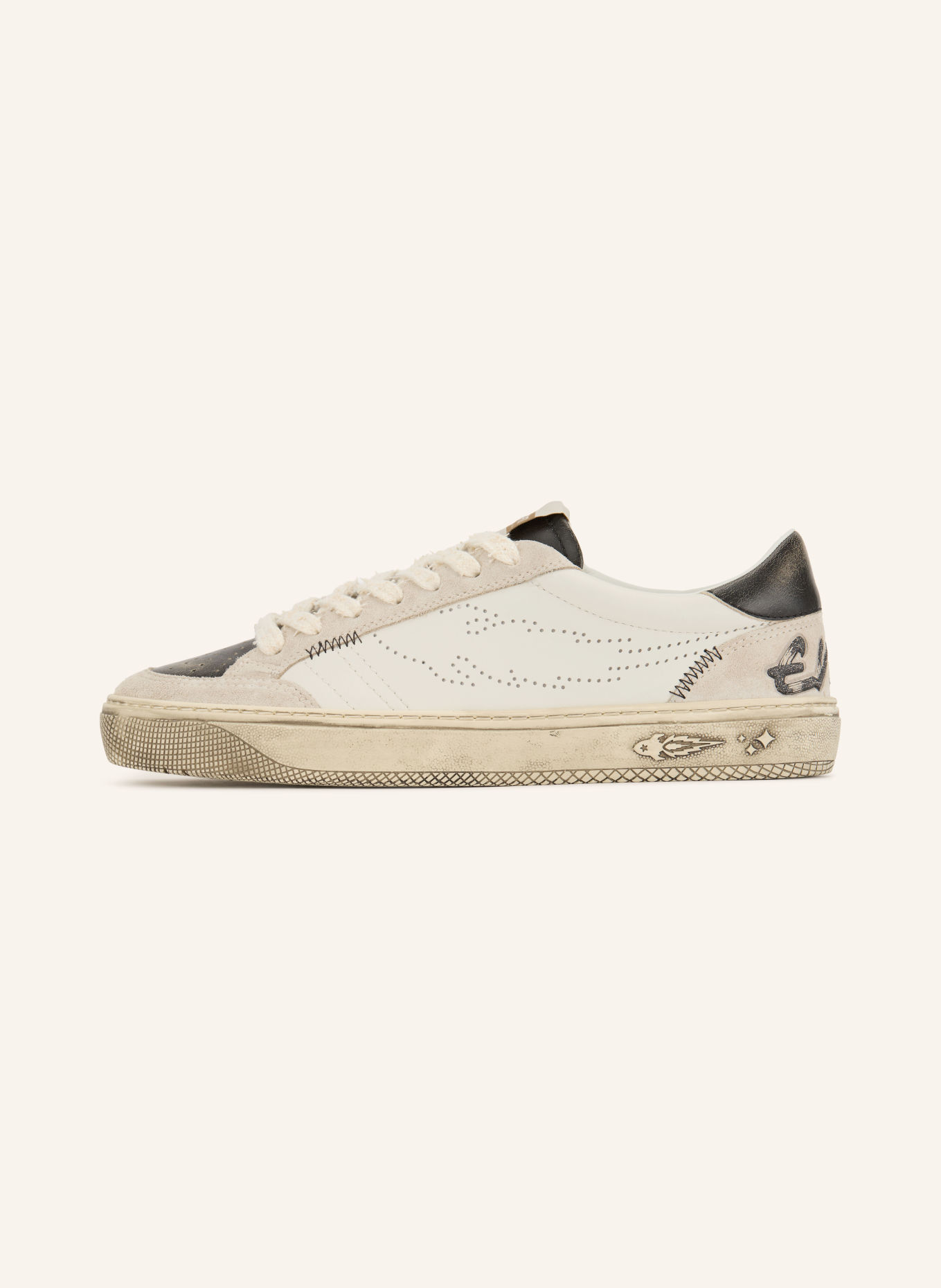 ENTERPRISE JAPAN Baskets JUPITER ROCKET 4: BLANC / GRIS CLAIR / NOIR