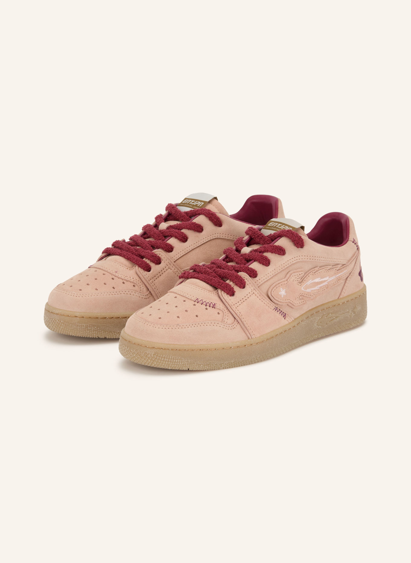 ENTERPRISE JAPAN EGG ROCKET 2 Sneakers: DUSKY PINK / DARK RED