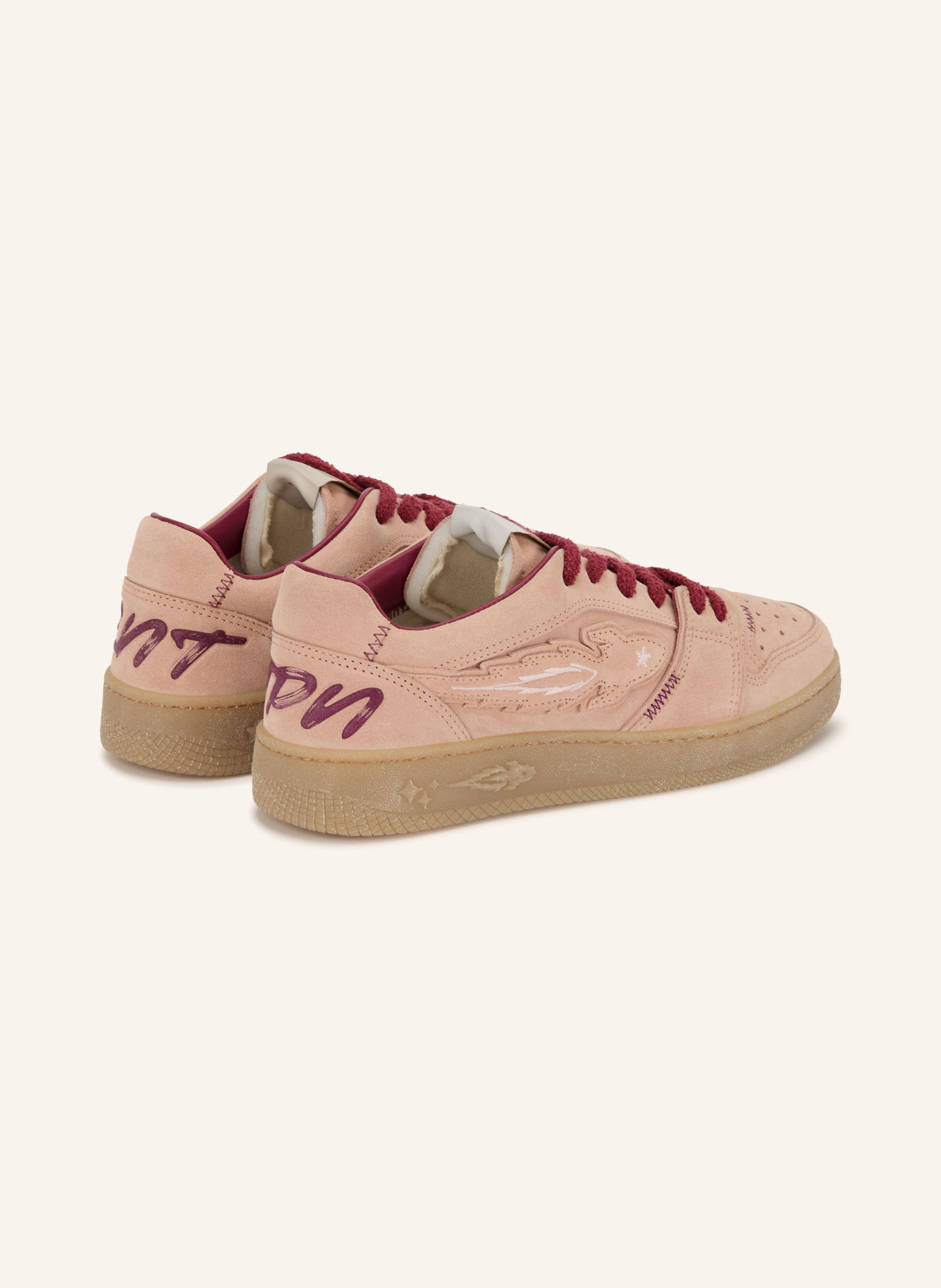 ENTERPRISE JAPAN EGG ROCKET 2 Sneakers: DUSKY PINK / DARK RED