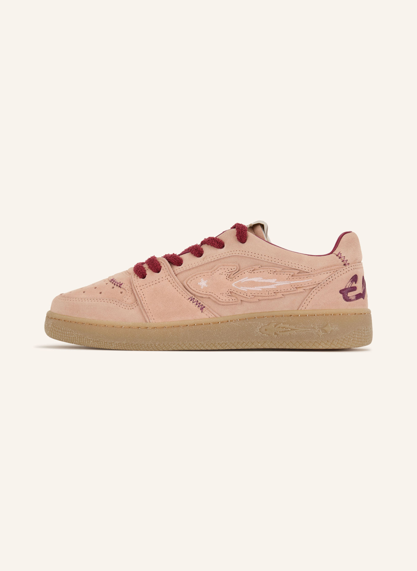 ENTERPRISE JAPAN EGG ROCKET 2 Sneakers: DUSKY PINK / DARK RED