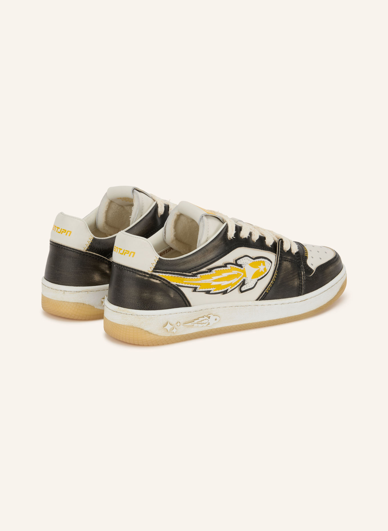 ENTERPRISE JAPAN Baskets EGG ROCKET 3: NOIR / JAUNE / BLANC
