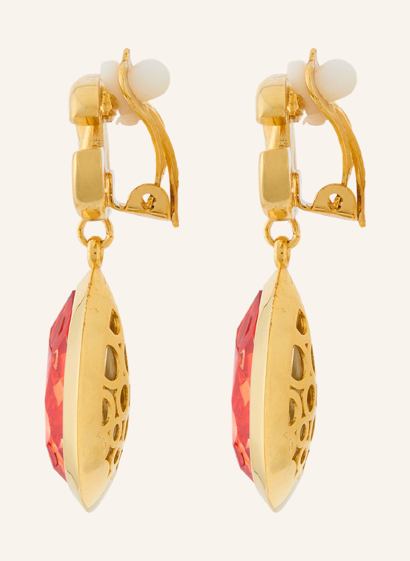 DOLCE & GABBANA Ohrclips: GOLD / ORANGE
