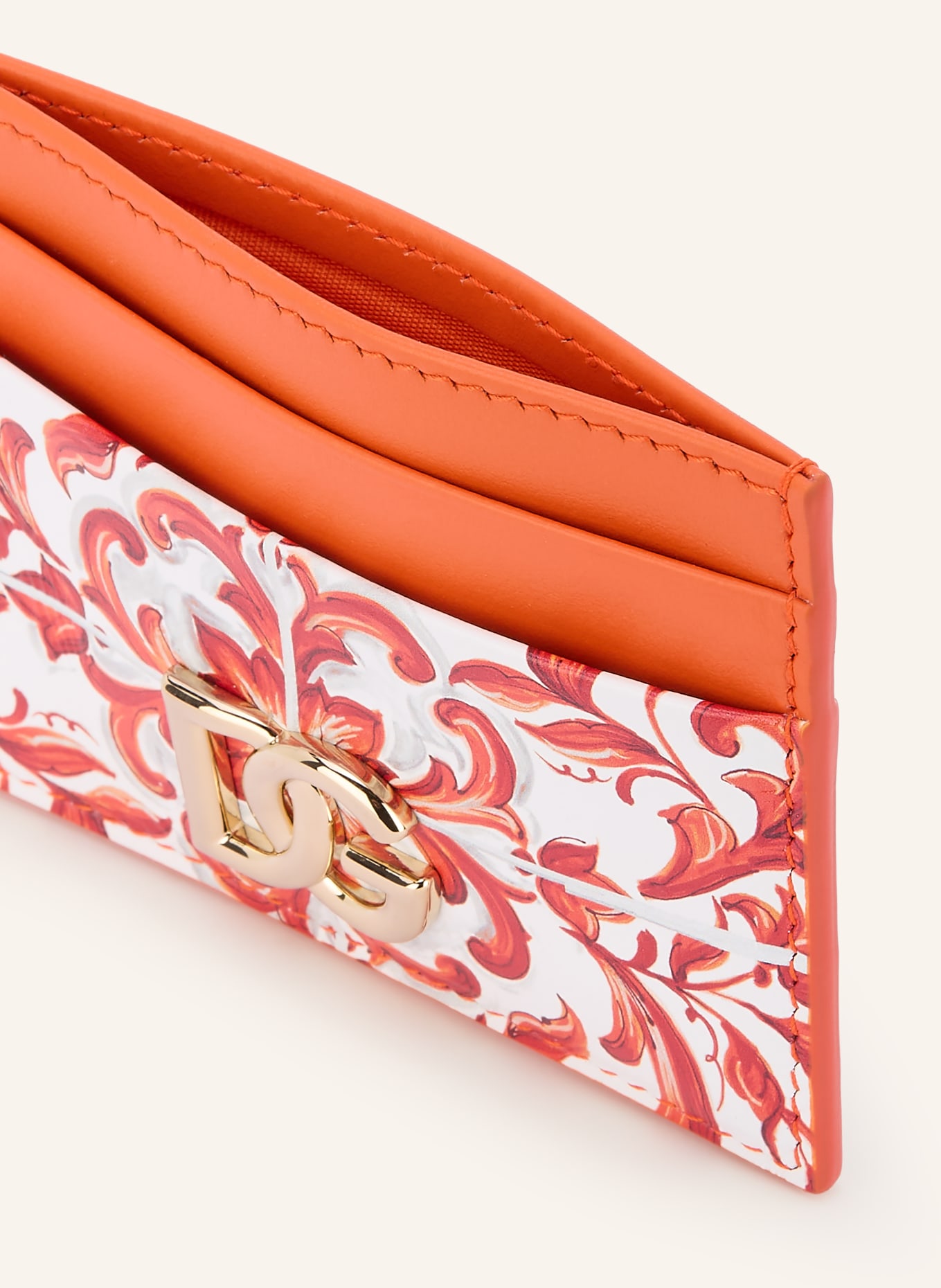 DOLCE & GABBANA Porte-cartes: ORANGE / OR / BLANC