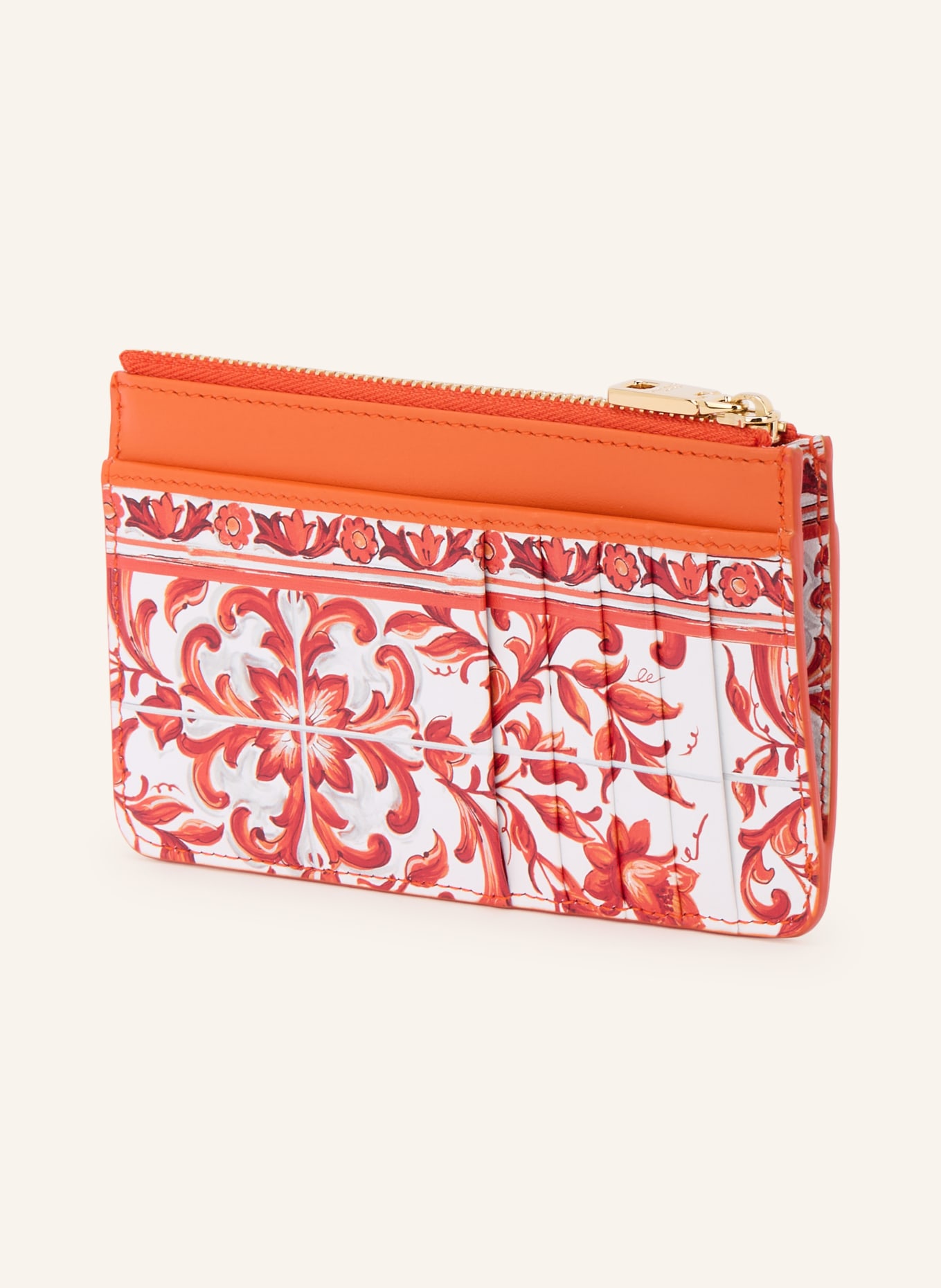 DOLCE & GABBANA Porte-cartes: ORANGE / OR / BLANC