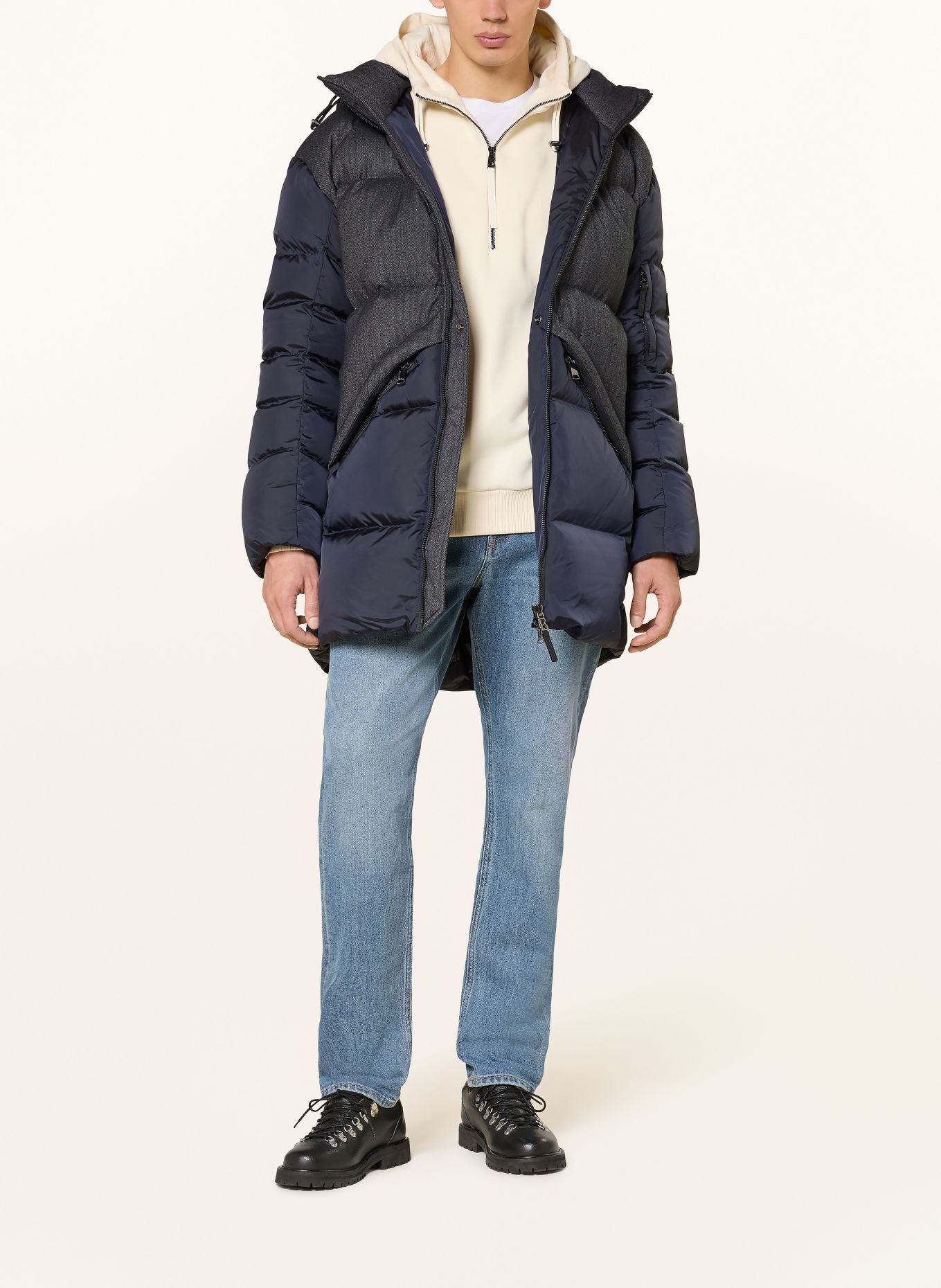 BOGNER Donsjas JONES-DW3: GRIJS / LICHTGRIJS / DONKERBLAUW