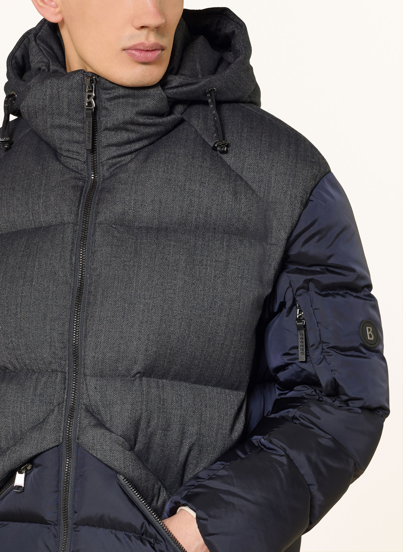 BOGNER Donsjas JONES-DW3: GRIJS / LICHTGRIJS / DONKERBLAUW