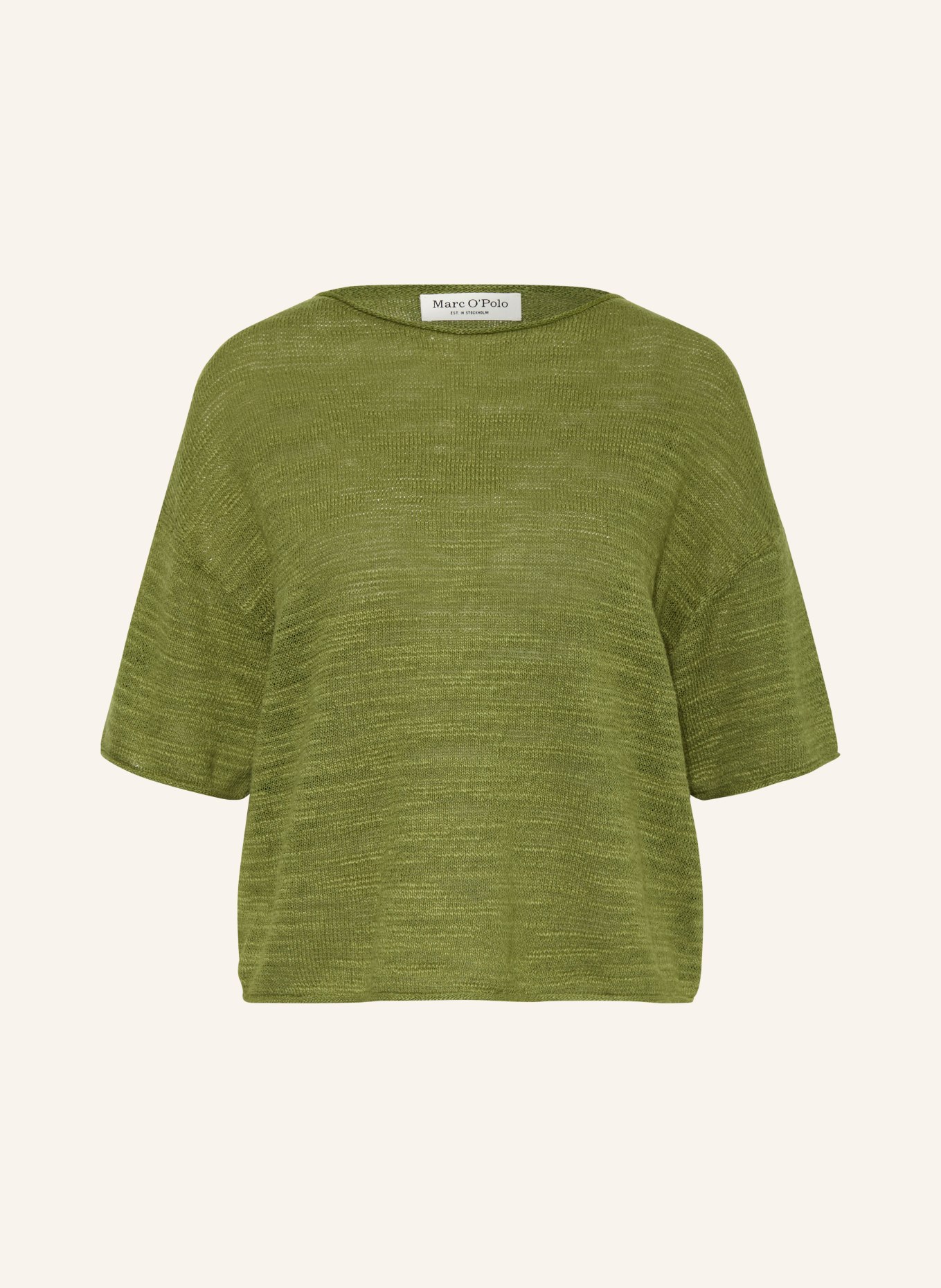 Marc O'Polo Pullover mit Leinen und 3/4-Arm: OLIV