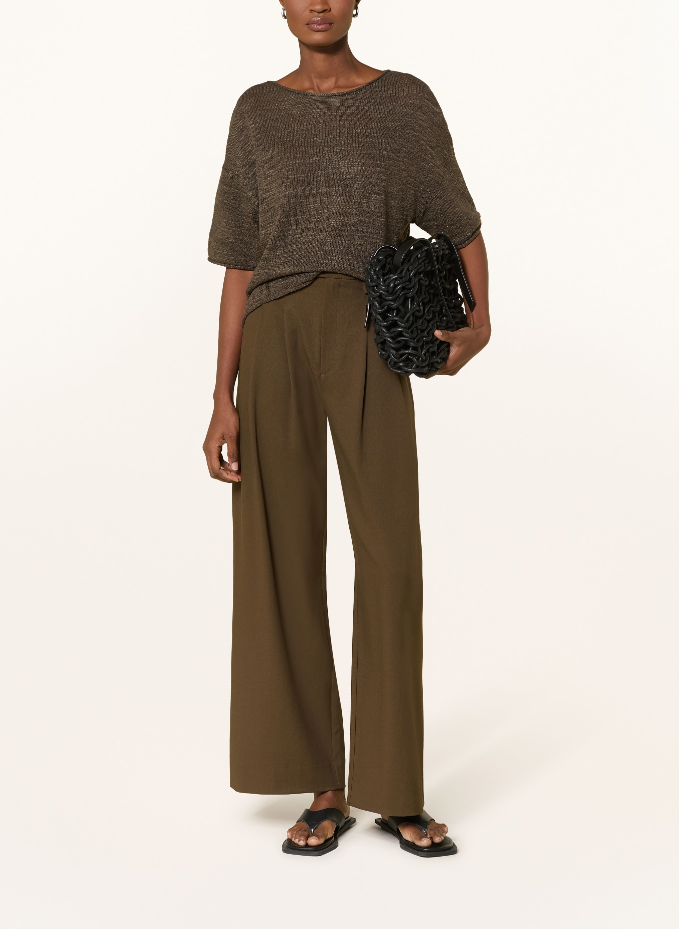 Marc O'Polo Pullover mit Leinen und 3/4-Arm: OLIV