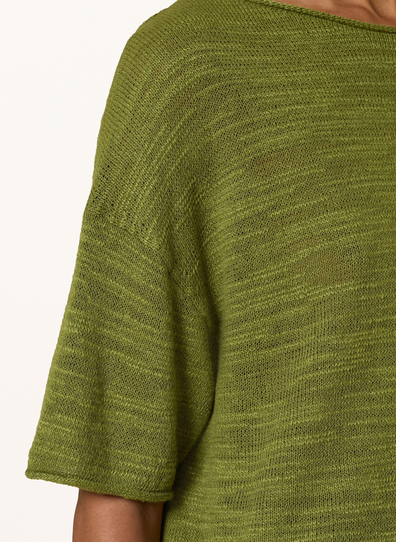 Marc O'Polo Pullover mit Leinen und 3/4-Arm: OLIV