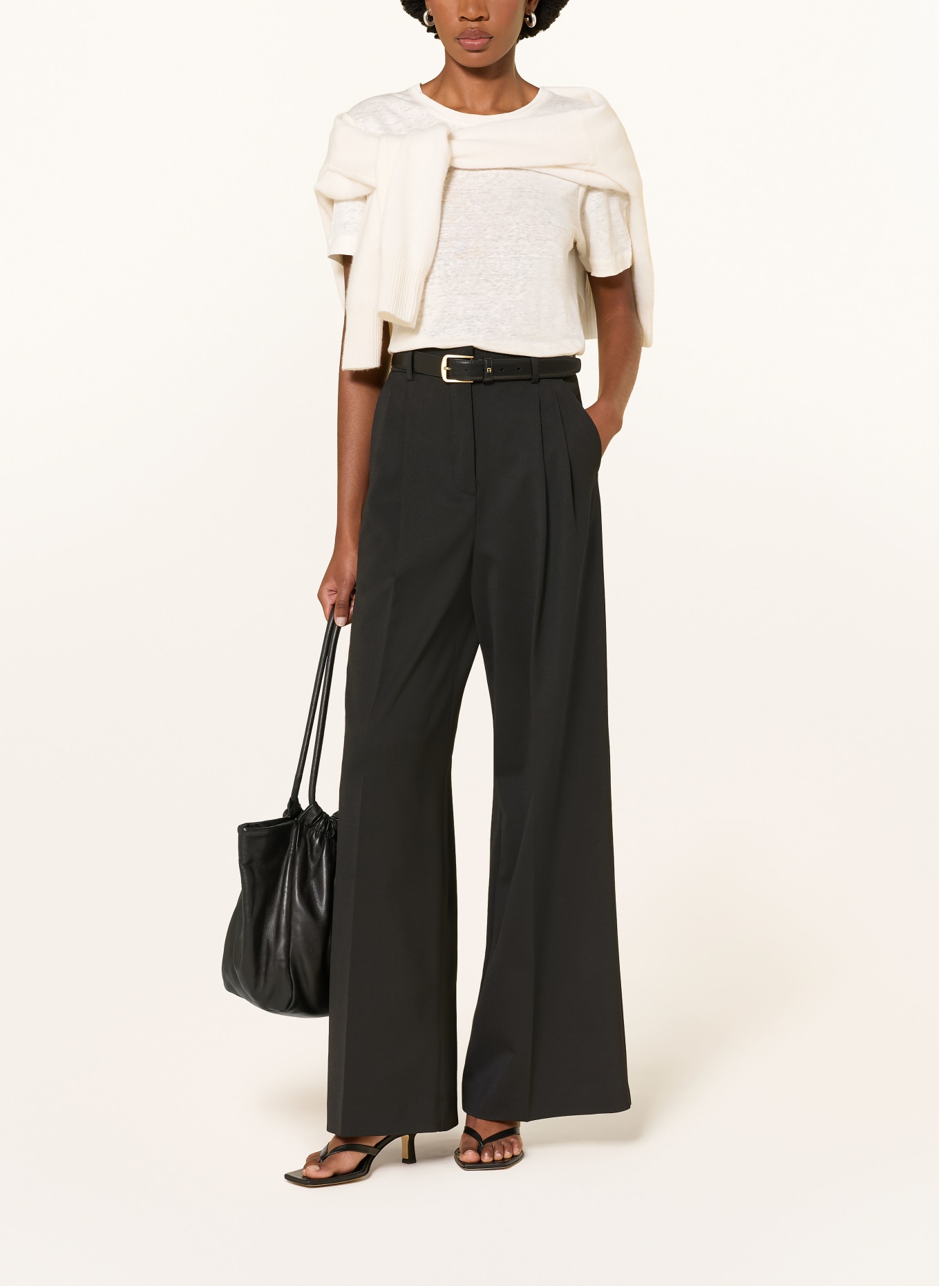 COS Linen T-shirt: CREAM