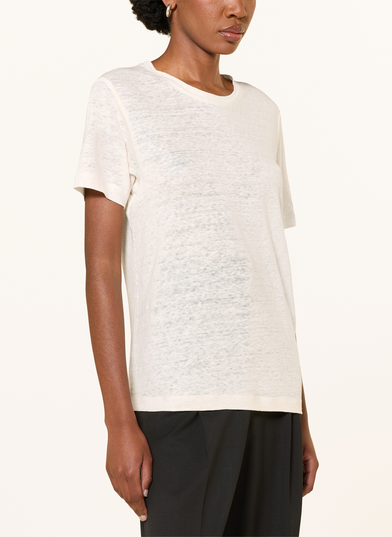 COS Linen T-shirt: CREAM