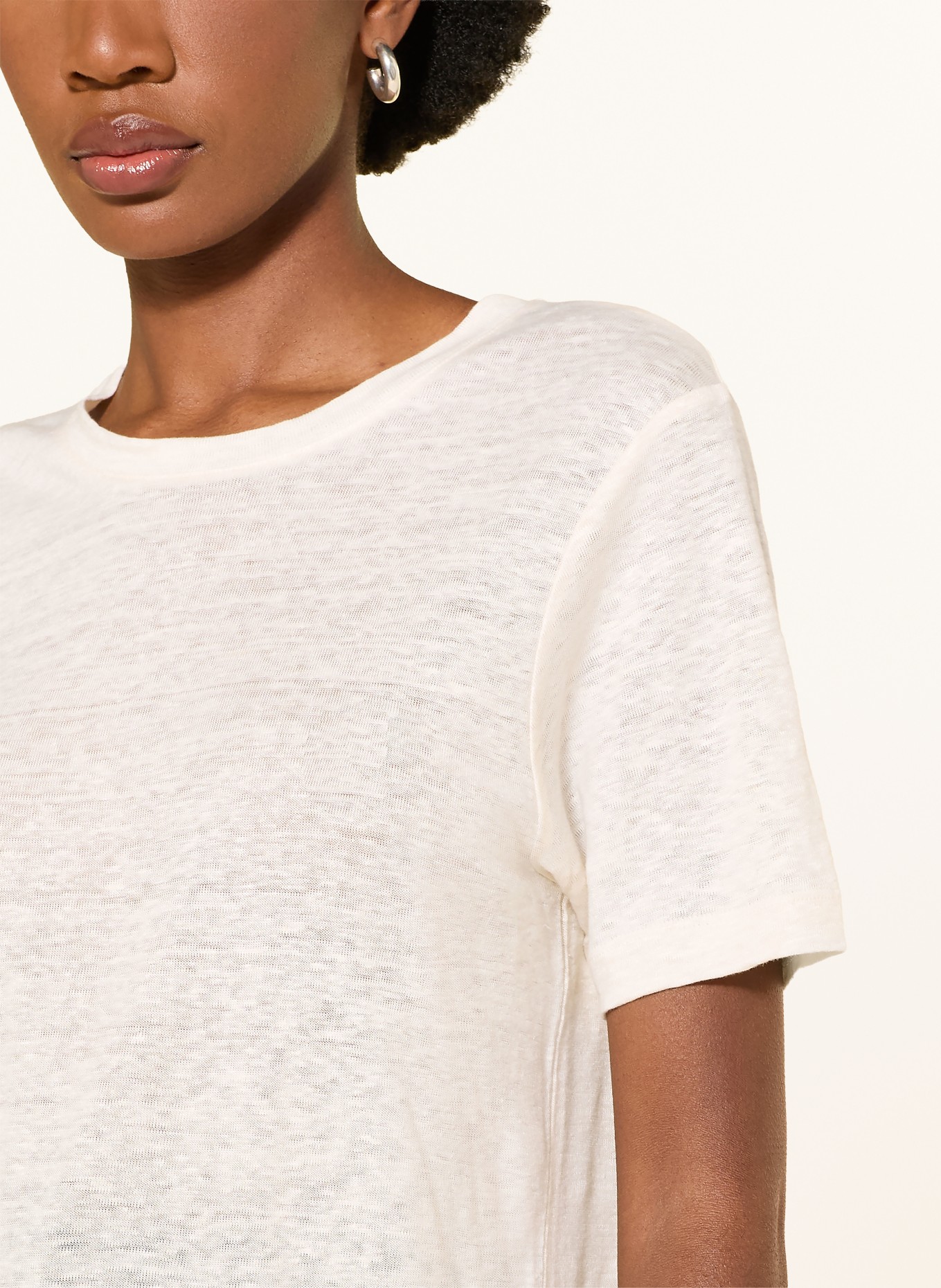 COS Linen T-shirt: CREAM