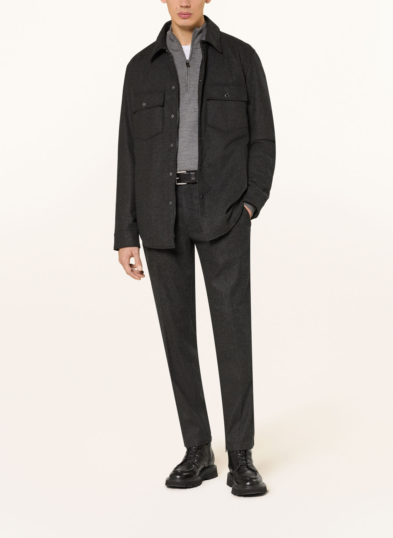BOGNER Chino RILEY-27 Slim Fit: DUNKELGRAU