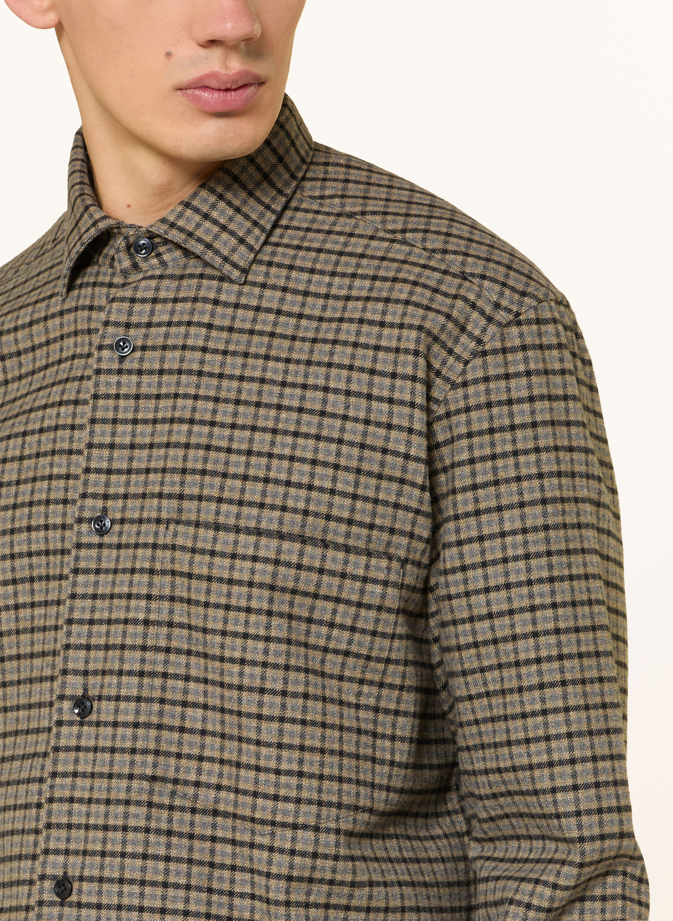 BOGNER Overhemd HARDY Comfort Fit: GRIJS / LICHTGROEN / ZWART