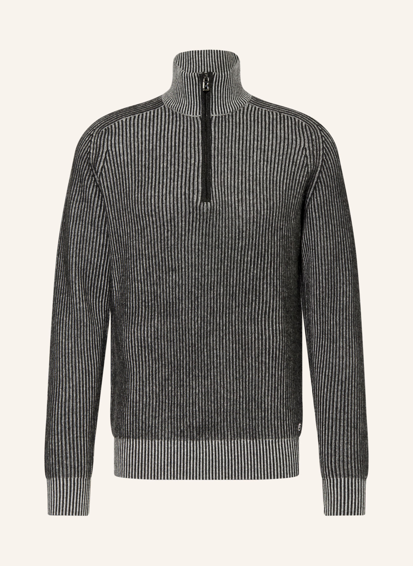 BOGNER Pull à col roulé DWAYNE avec cachemire: GRIS CLAIR / GRIS FONCÉ