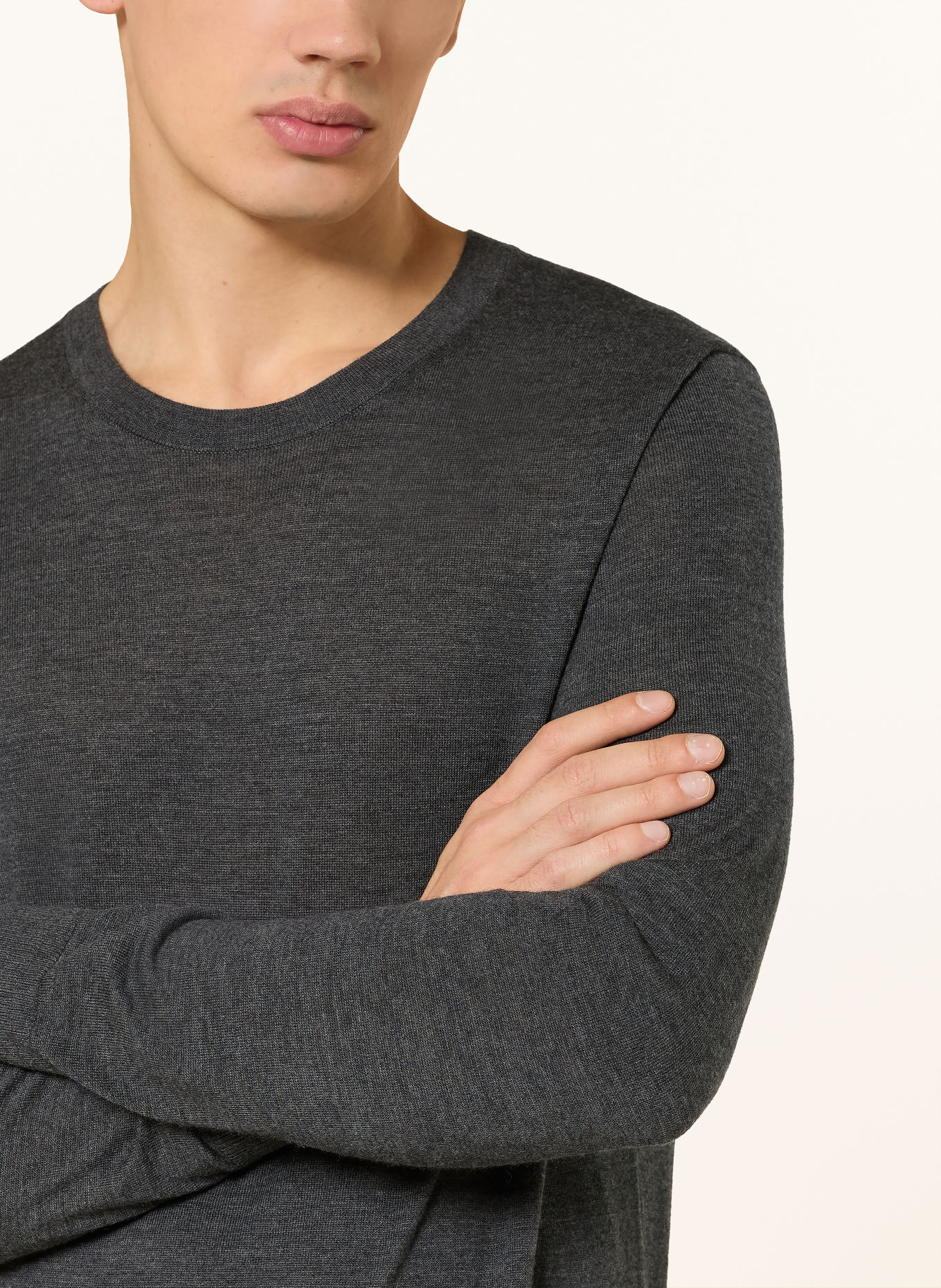 BOGNER Pullover OLE mit Cashmere: DUNKELGRAU