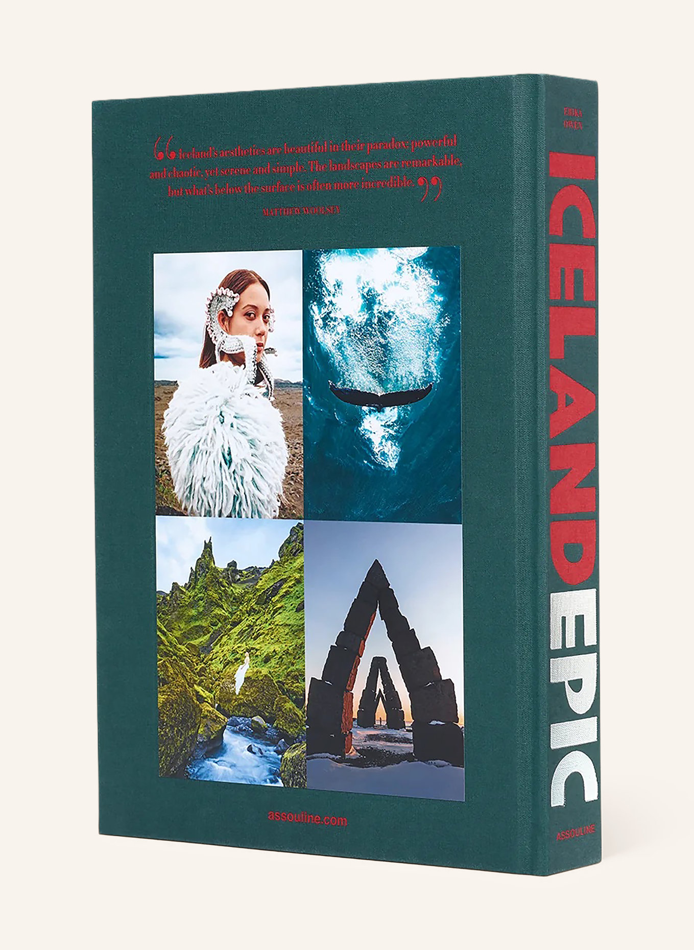 ASSOULINE Book: ICELAND: DARK GREEN / RED / LIGHT BLUE