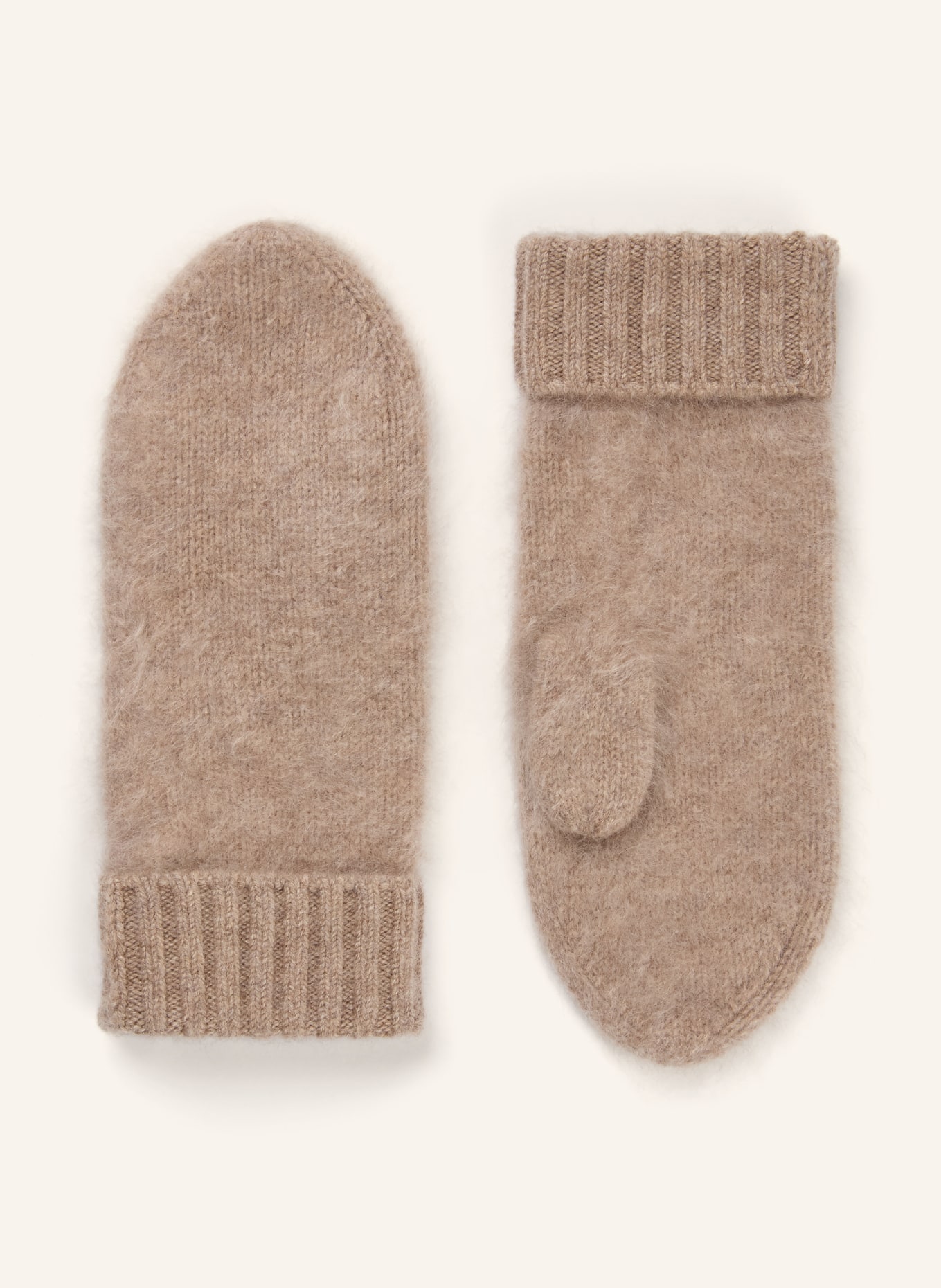 MRS & HUGS Moufles en cachemire: MARRON CLAIR