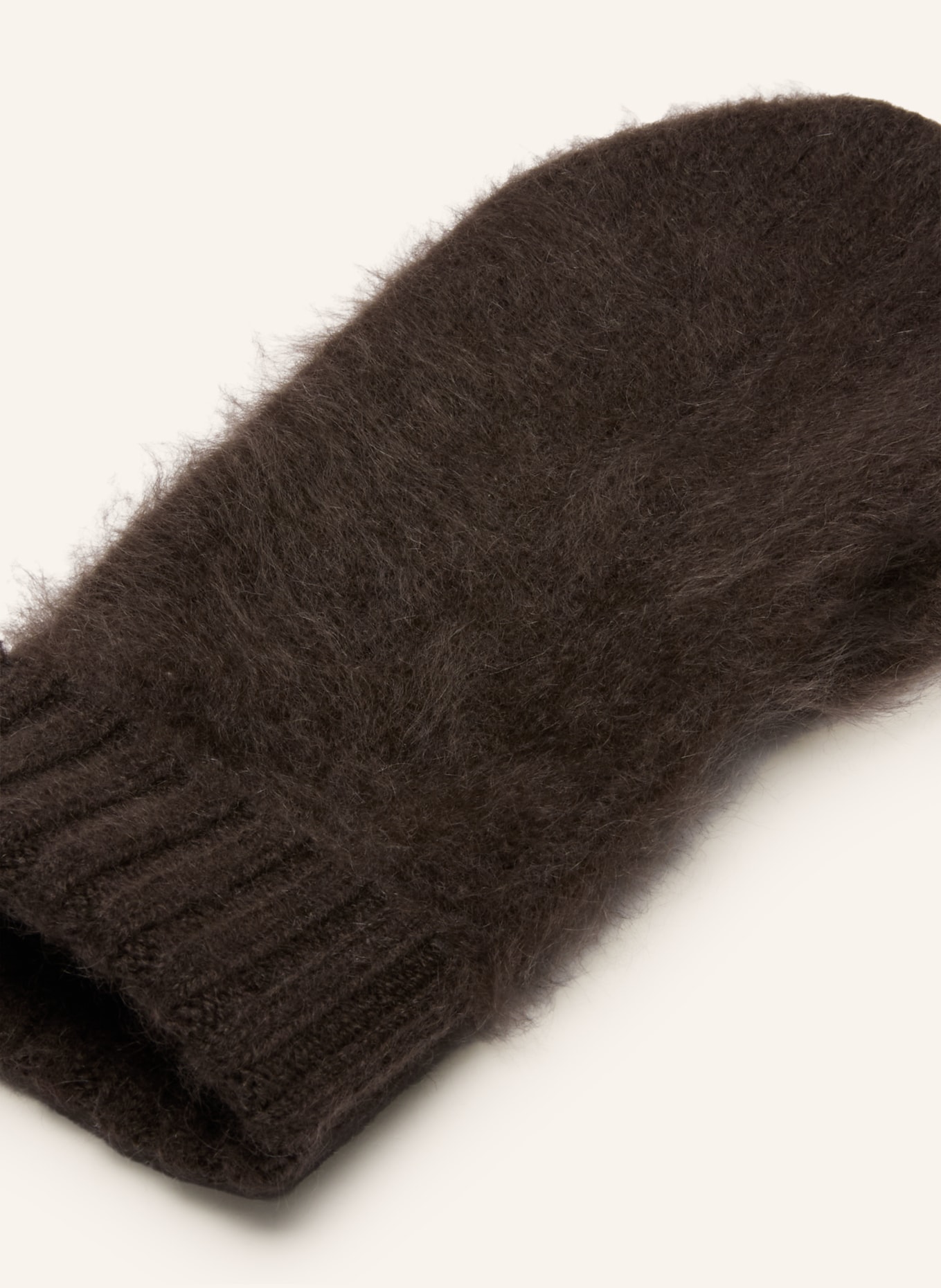 MRS & HUGS Moufles en cachemire: MARRON FONCÉ