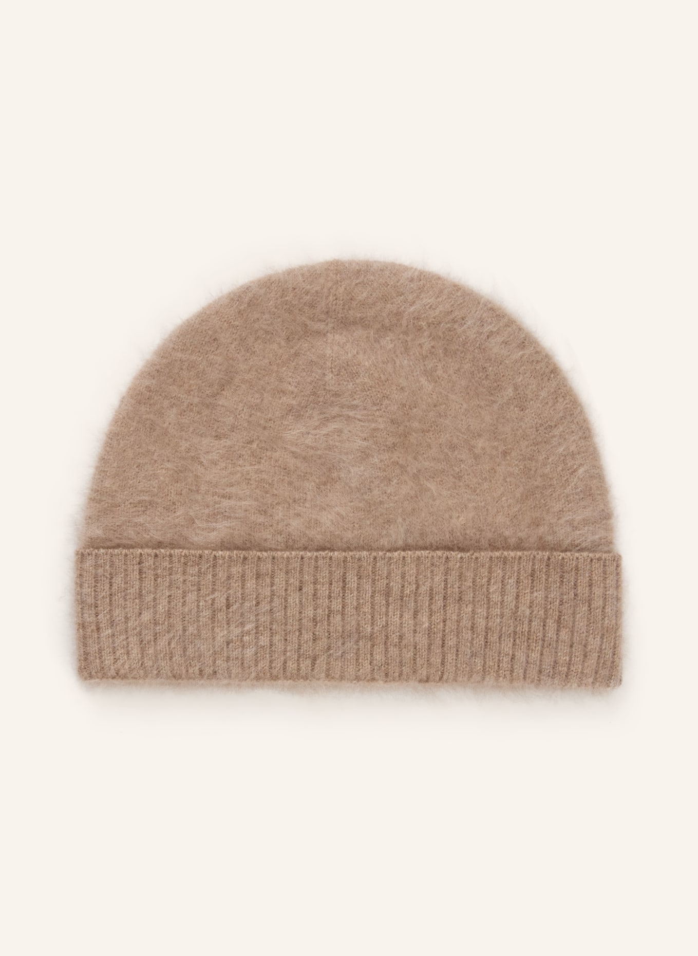 MRS & HUGS Beanie van kasjmier: LICHTBRUIN