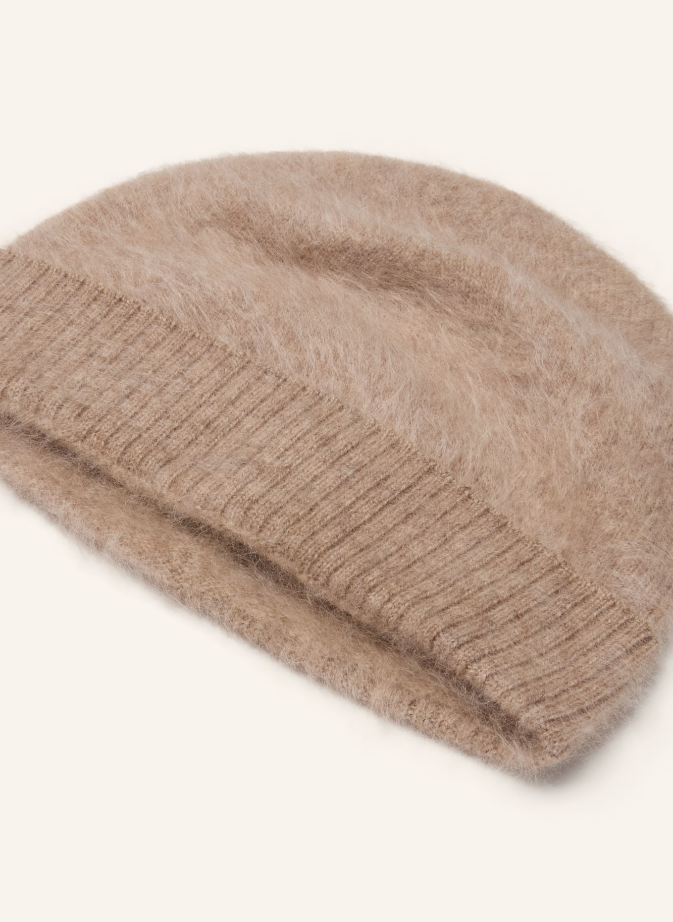 MRS & HUGS Beanie van kasjmier: LICHTBRUIN