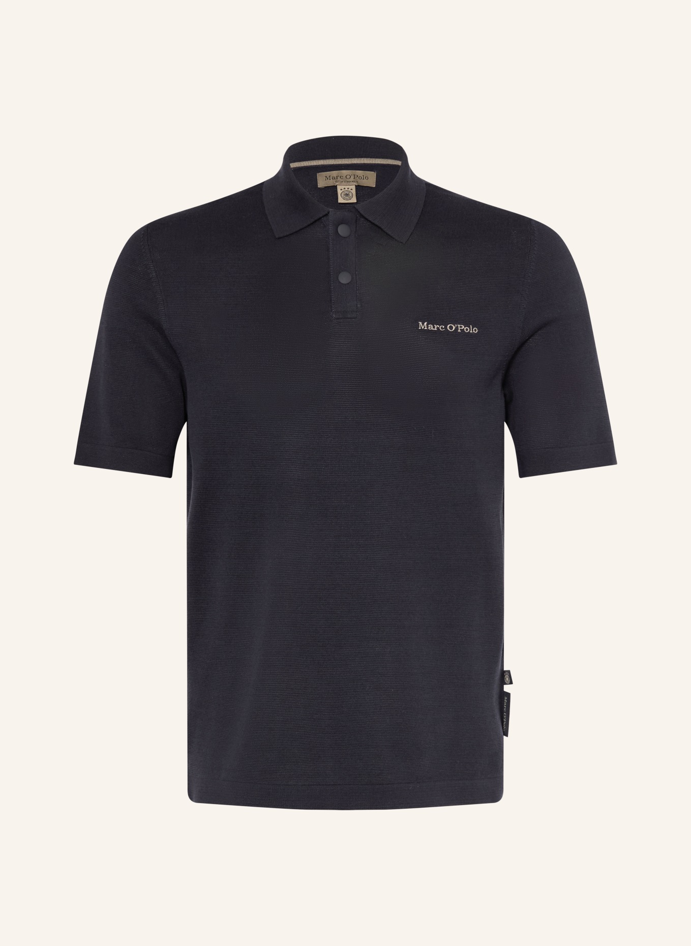 Marc O'Polo knitted polo shirt: DARK BLUE
