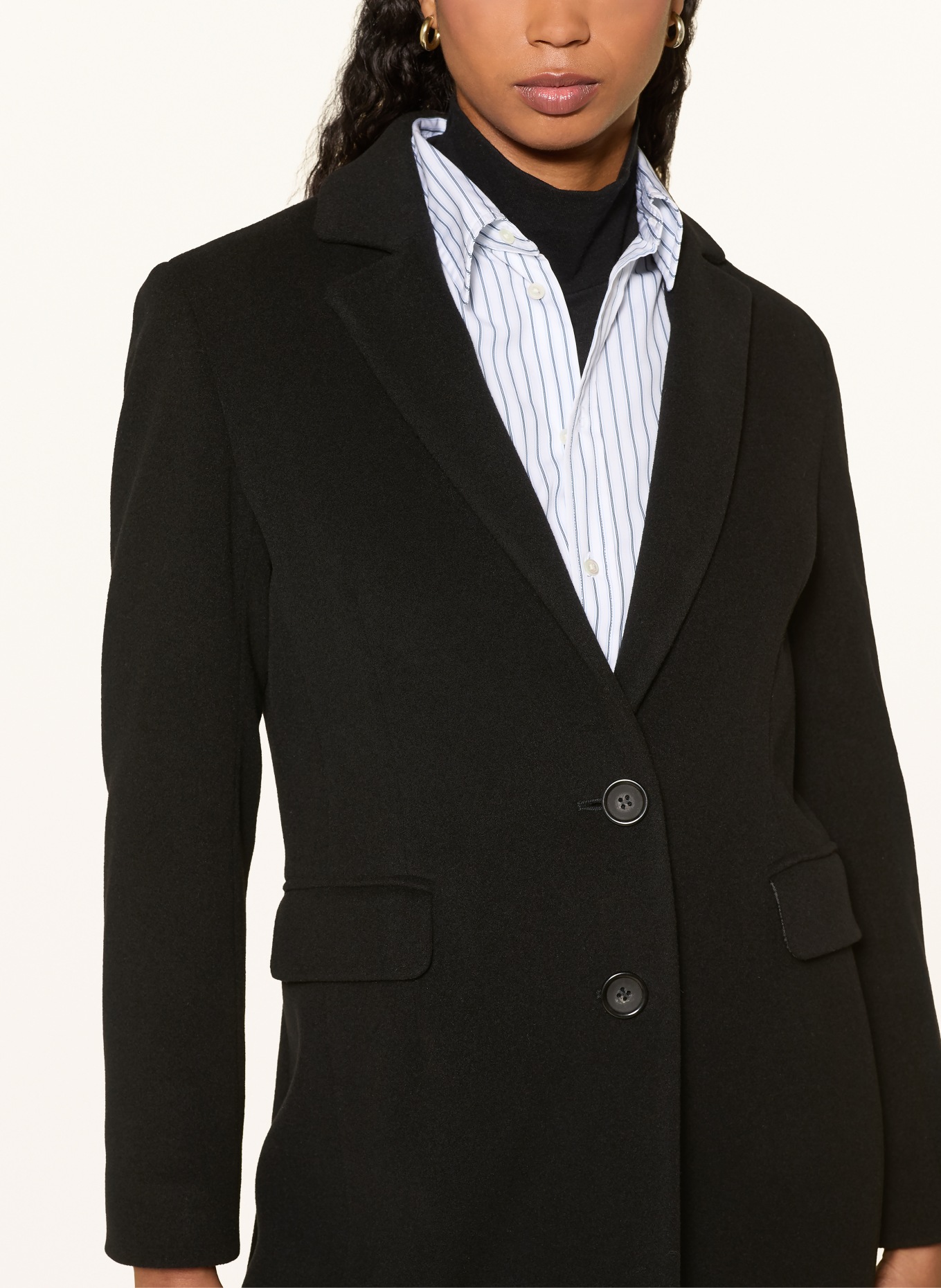 ICONS CINZIA ROCCA Wool coat: BLACK