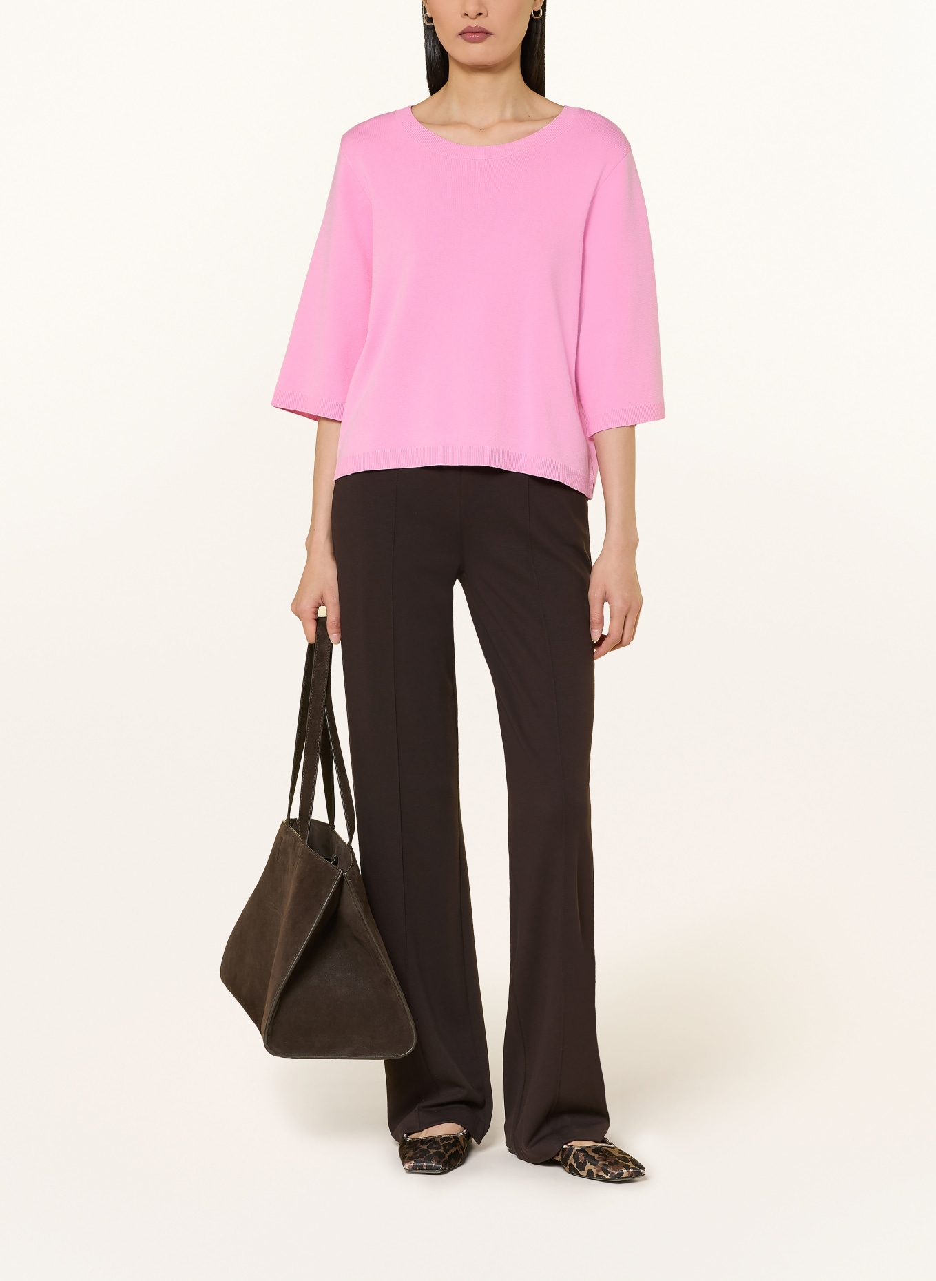 MILANO ITALY Pullover mit 3/4-Arm: PINK / NEONORANGE