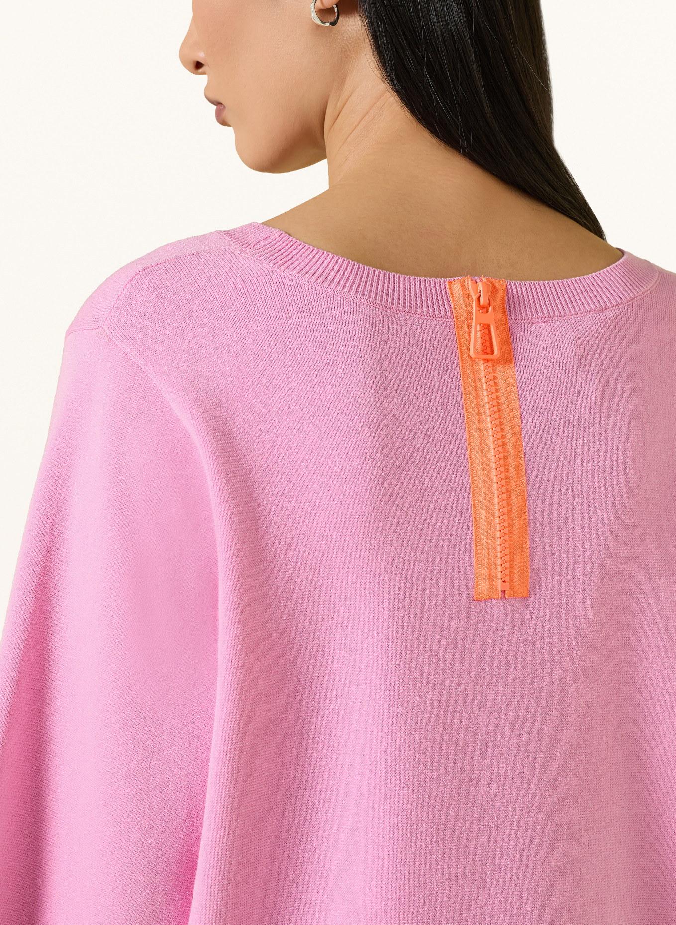 MILANO ITALY Pullover mit 3/4-Arm: PINK / NEONORANGE