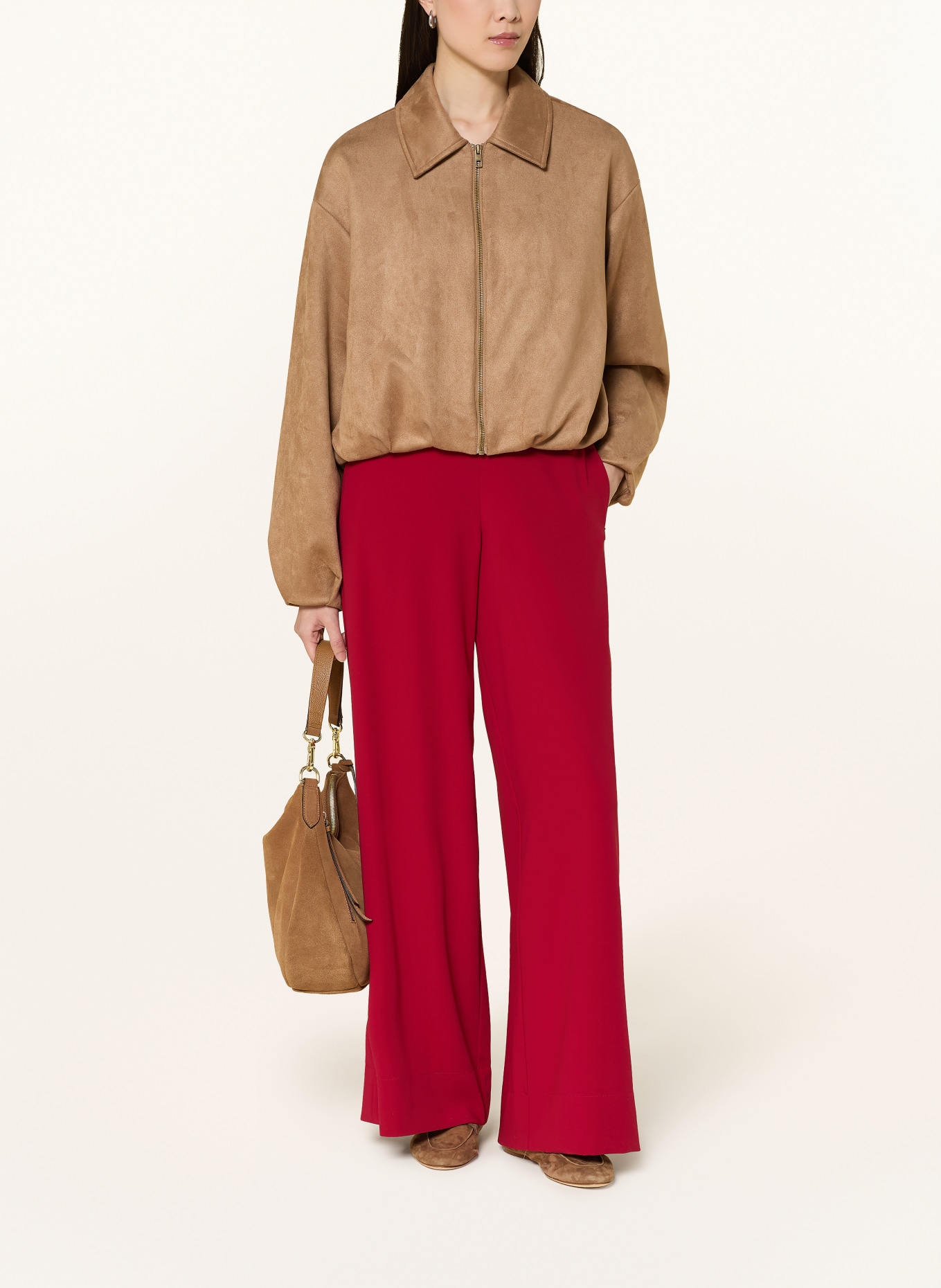 MAC Marlenehose CORALIE: DUNKELROT