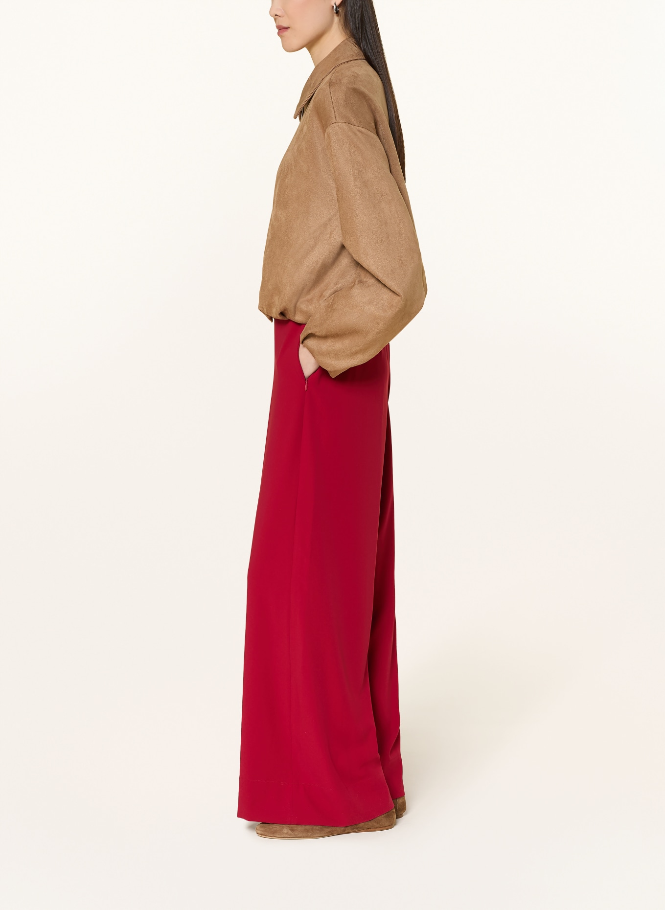 MAC Marlenehose CORALIE: DUNKELROT