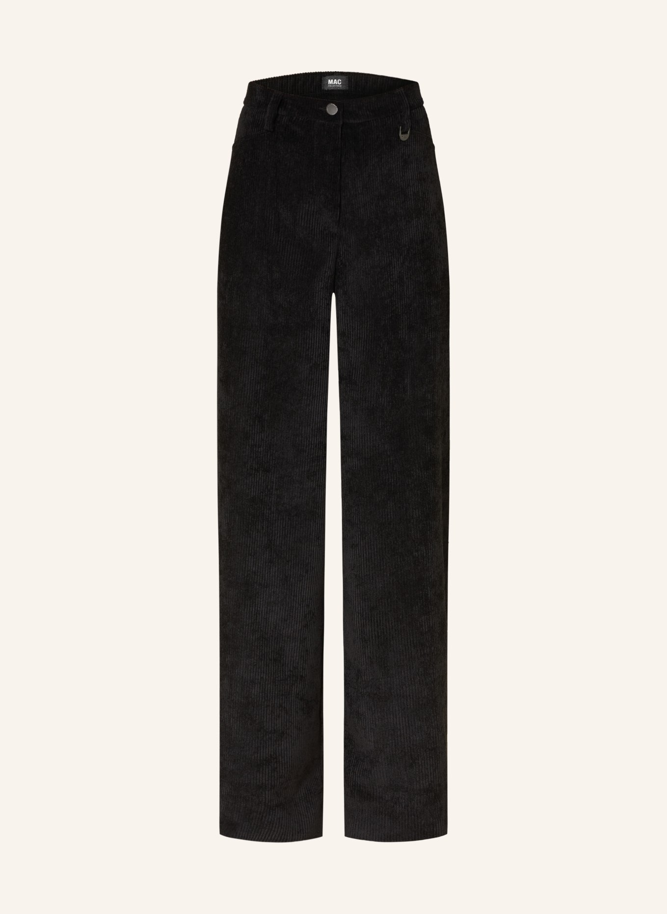 MAC PALAZZO corduroy pants: BLACK