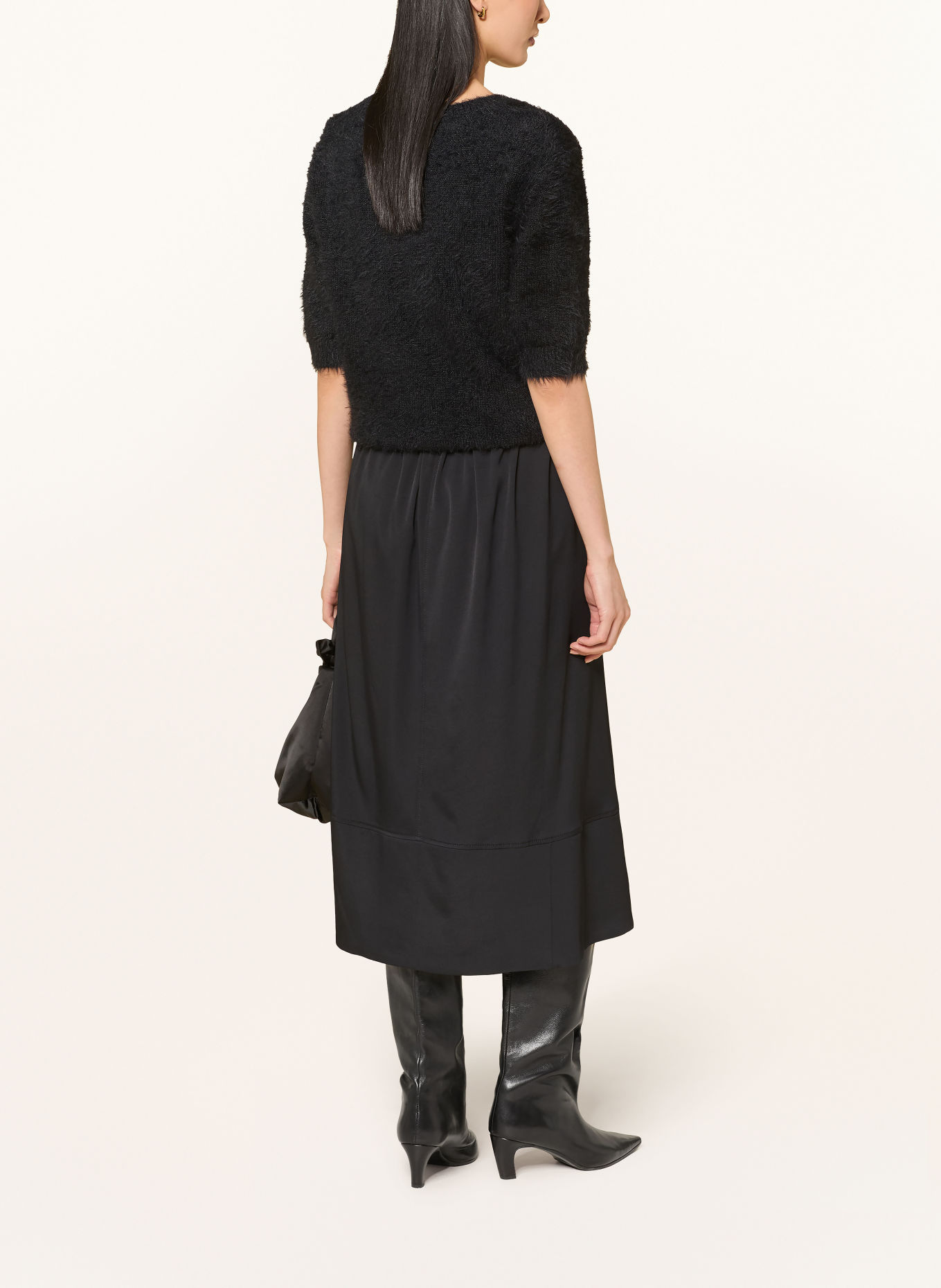 ROBE LÉGÈRE Jupe plissée: NOIR