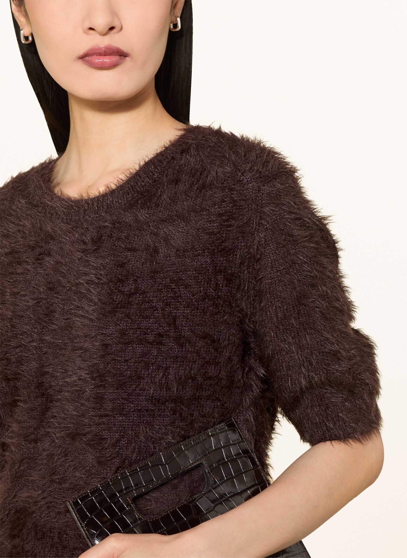 ROBE LÉGÈRE Sweter z dzianiny: CIEMNOBRĄZOWY