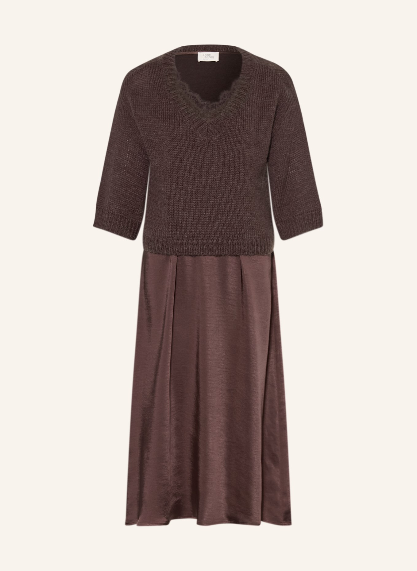 ROBE LÉGÈRE Set: trui en jurk: MARRON FONCÉ