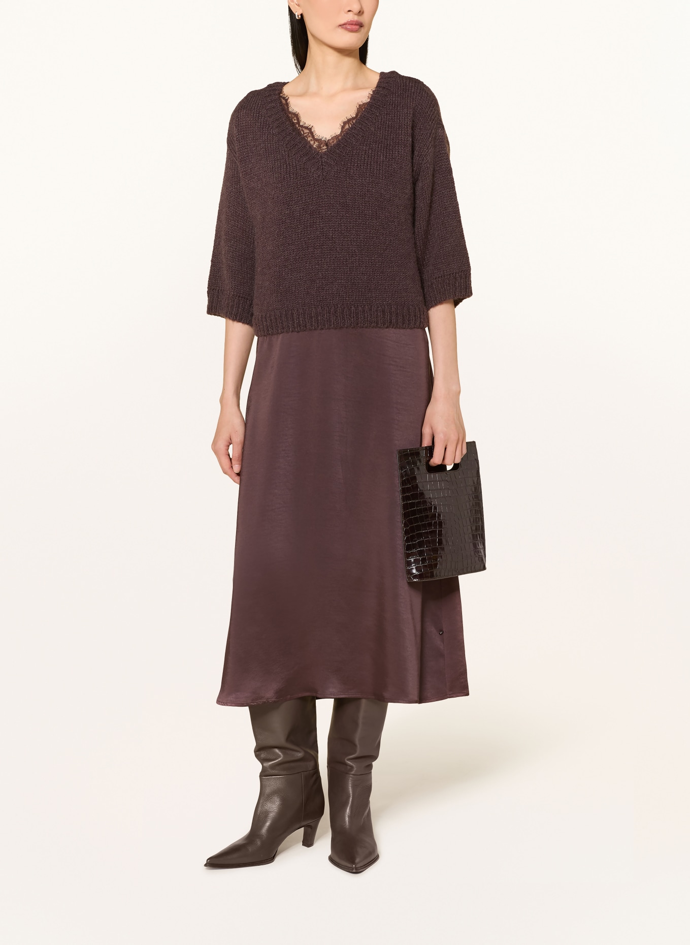 ROBE LÉGÈRE Set: trui en jurk: MARRON FONCÉ