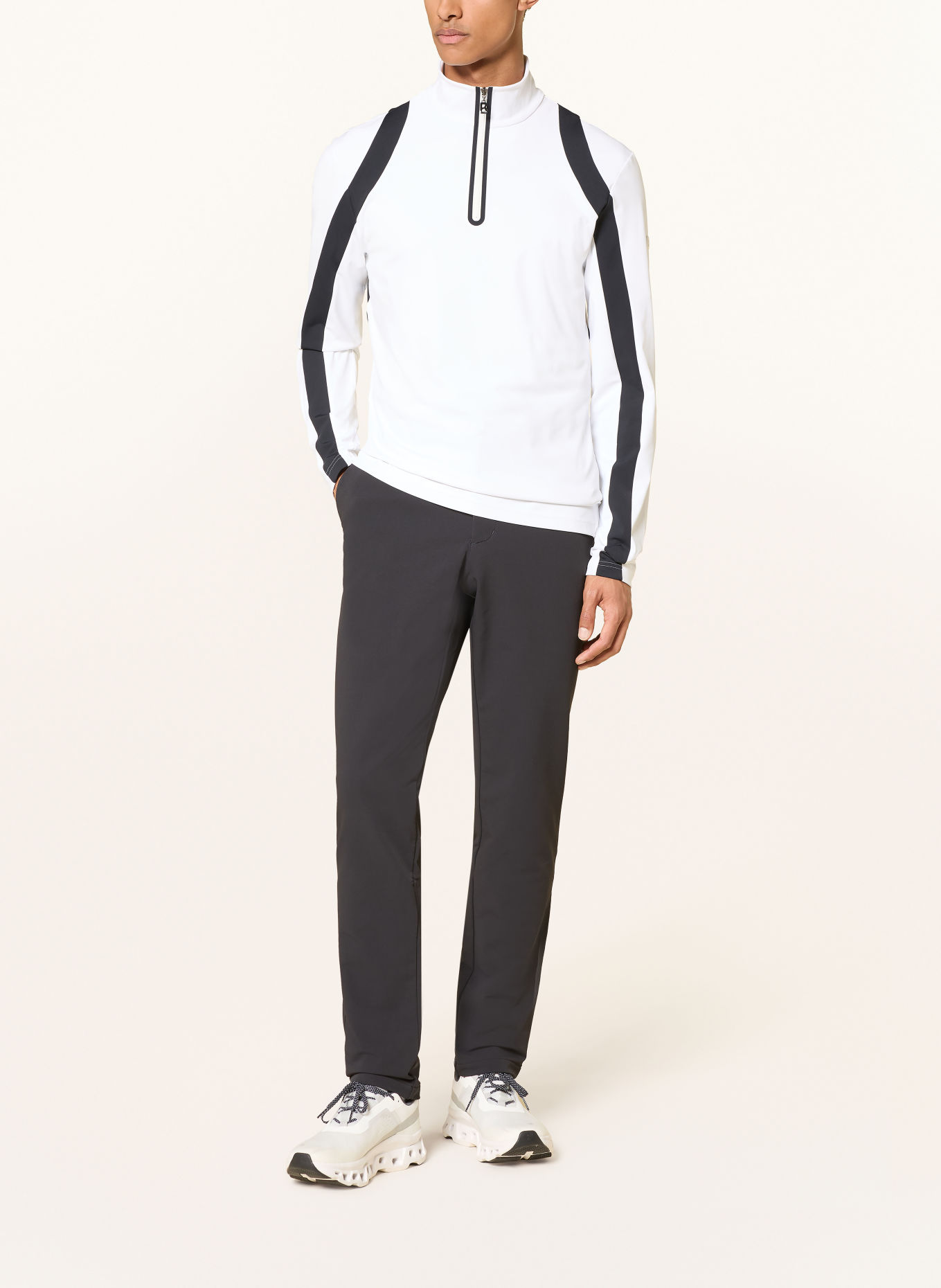 BOGNER T-shirt fonctionnel JERICK: BLANC / NOIR
