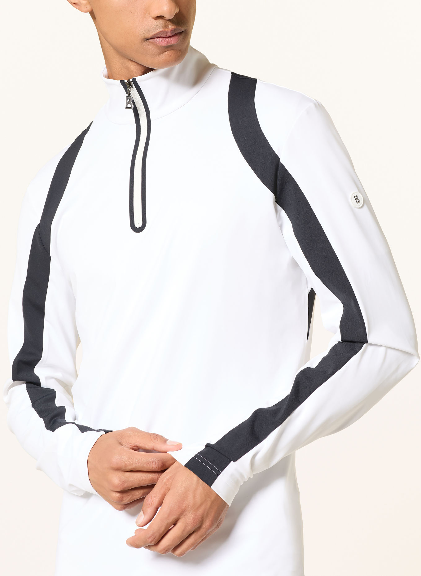 BOGNER T-shirt fonctionnel JERICK: BLANC / NOIR