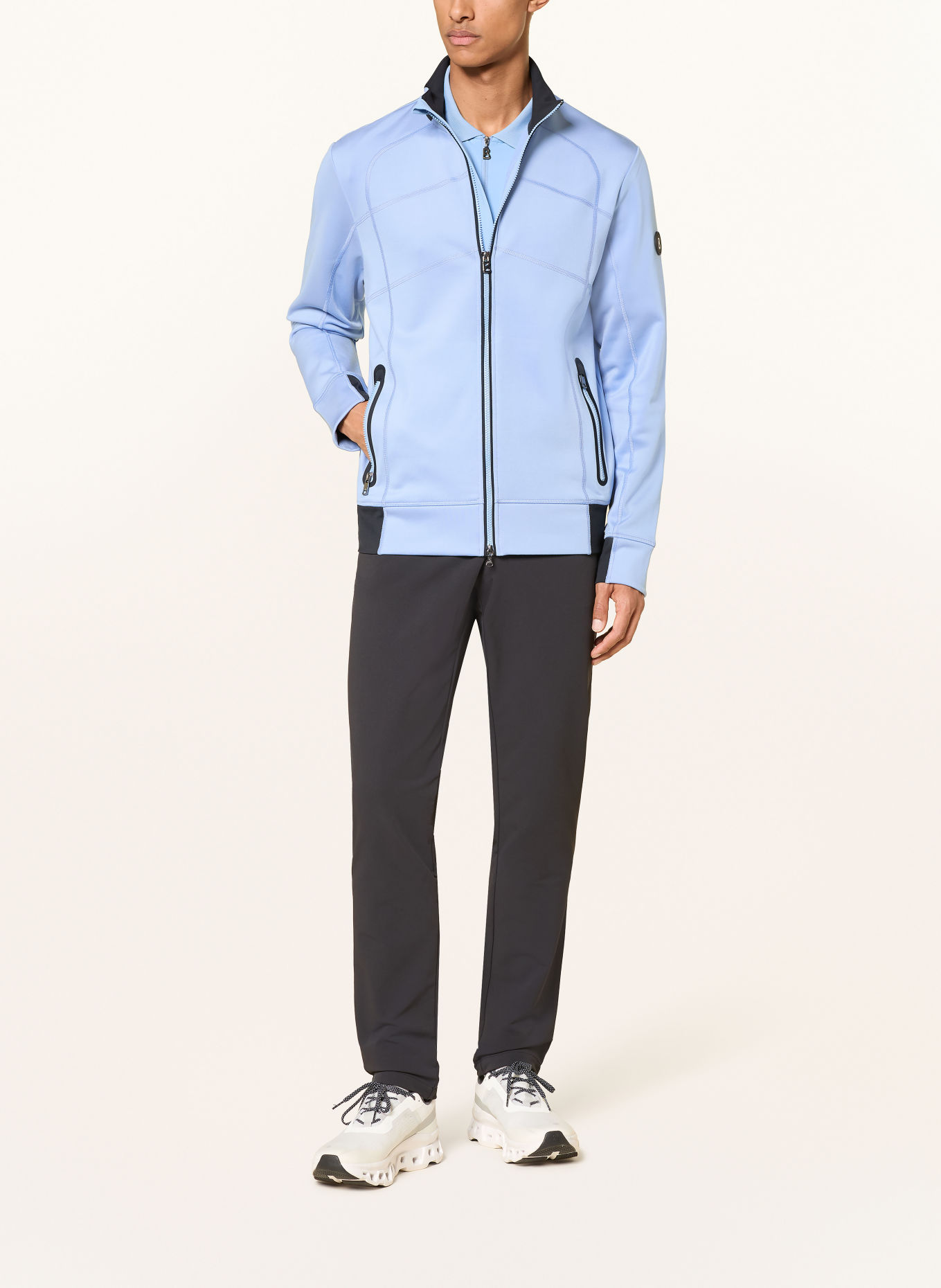 BOGNER HAYO Training jacket: LIGHT BLUE / DARK BLUE