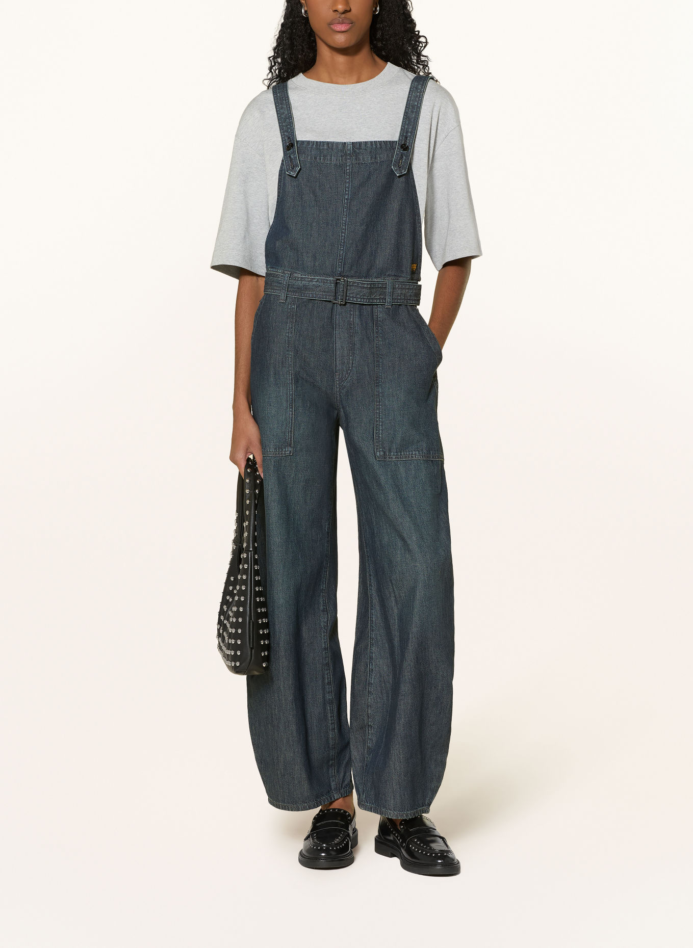 G-Star PARACHUTE DUNGAREE Denim Overalls: J378 antique asphalt