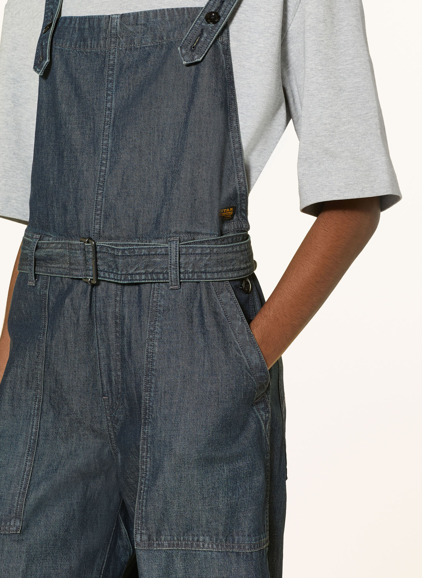 G-Star PARACHUTE DUNGAREE Denim Overalls: J378 antique asphalt