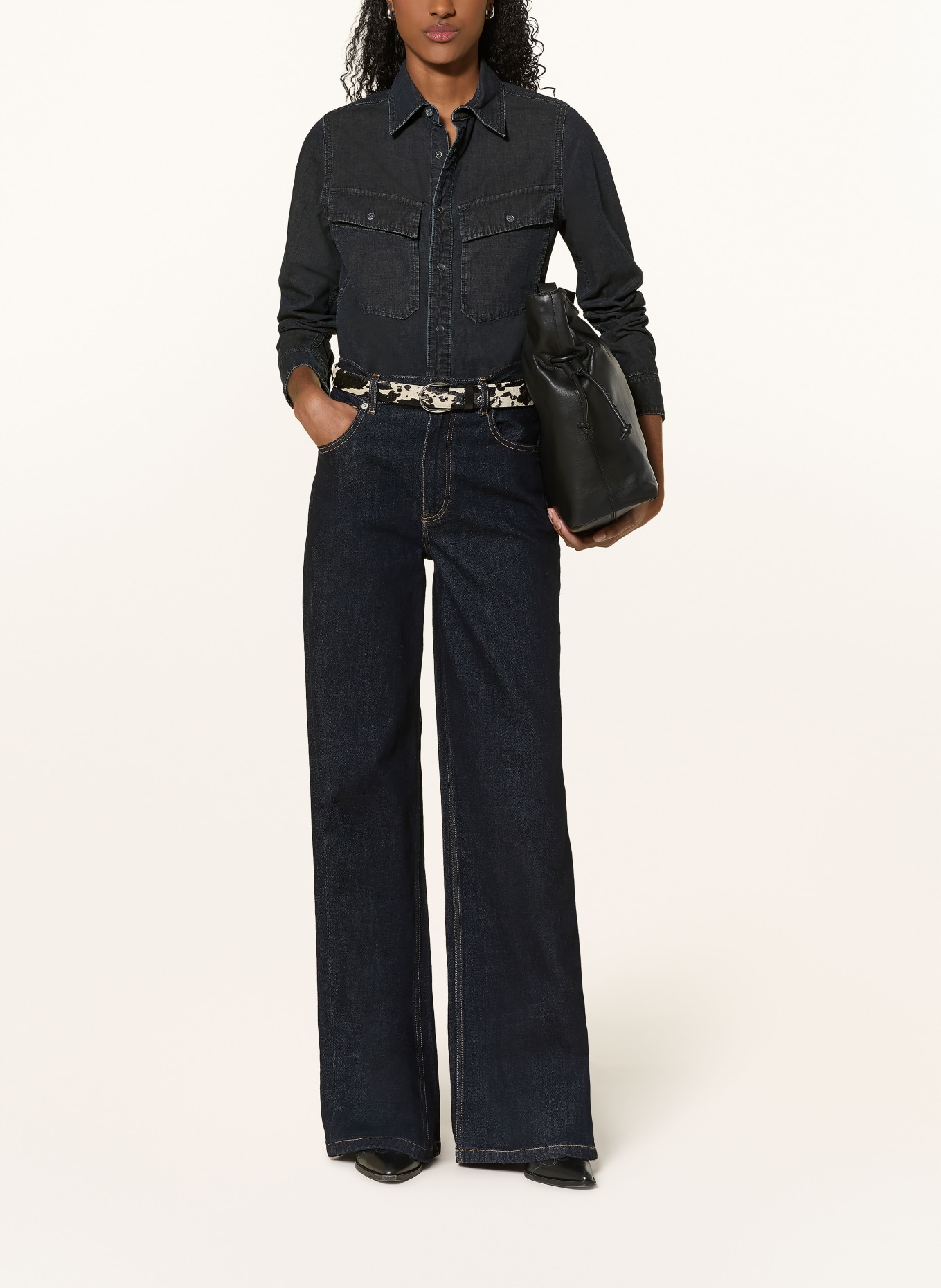 G-Star Blouse en jean: BLEU FONCÉ
