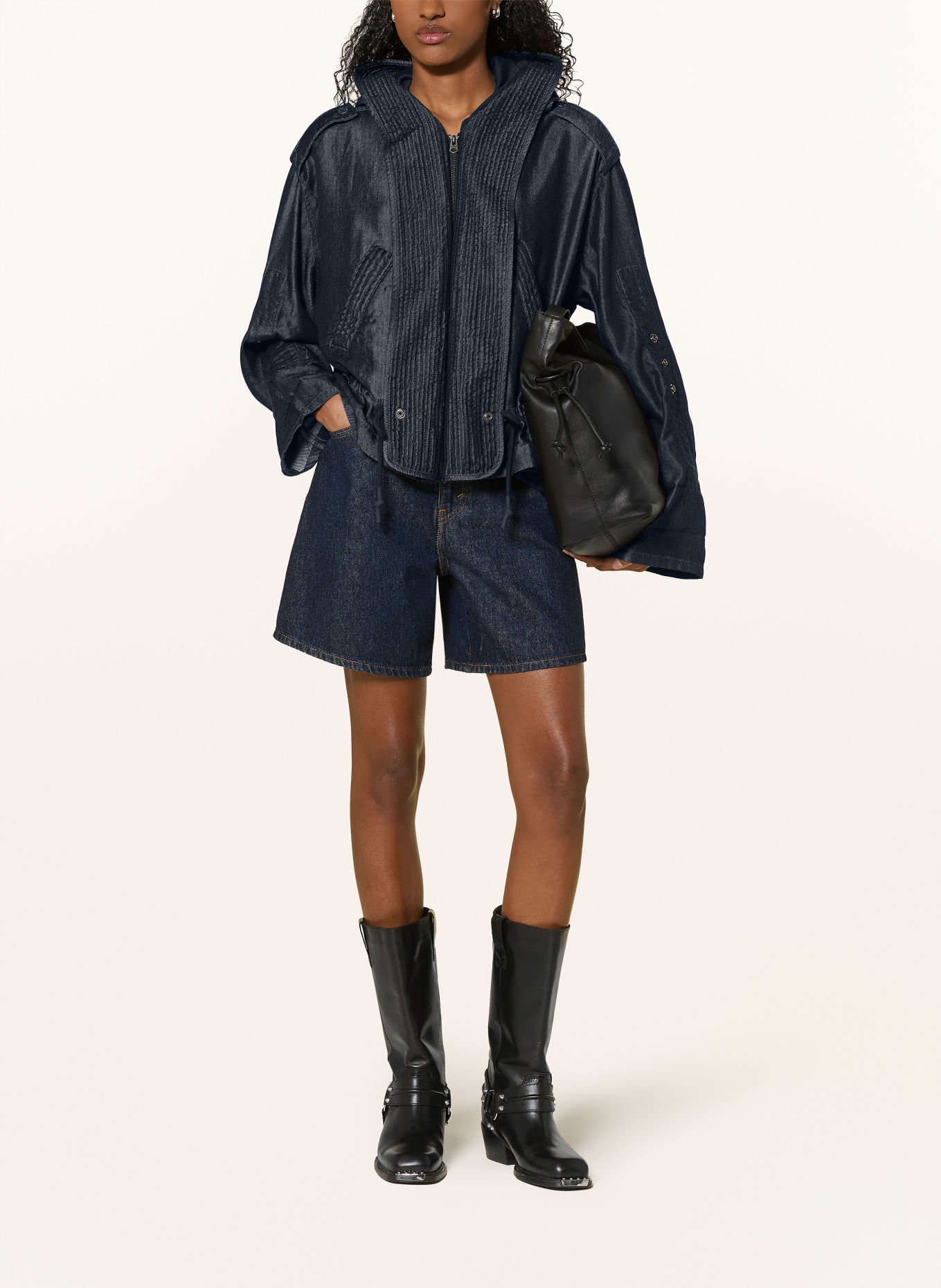 G-Star Jacke FLUID CROPPED in Jeansoptik: 082 RINSED