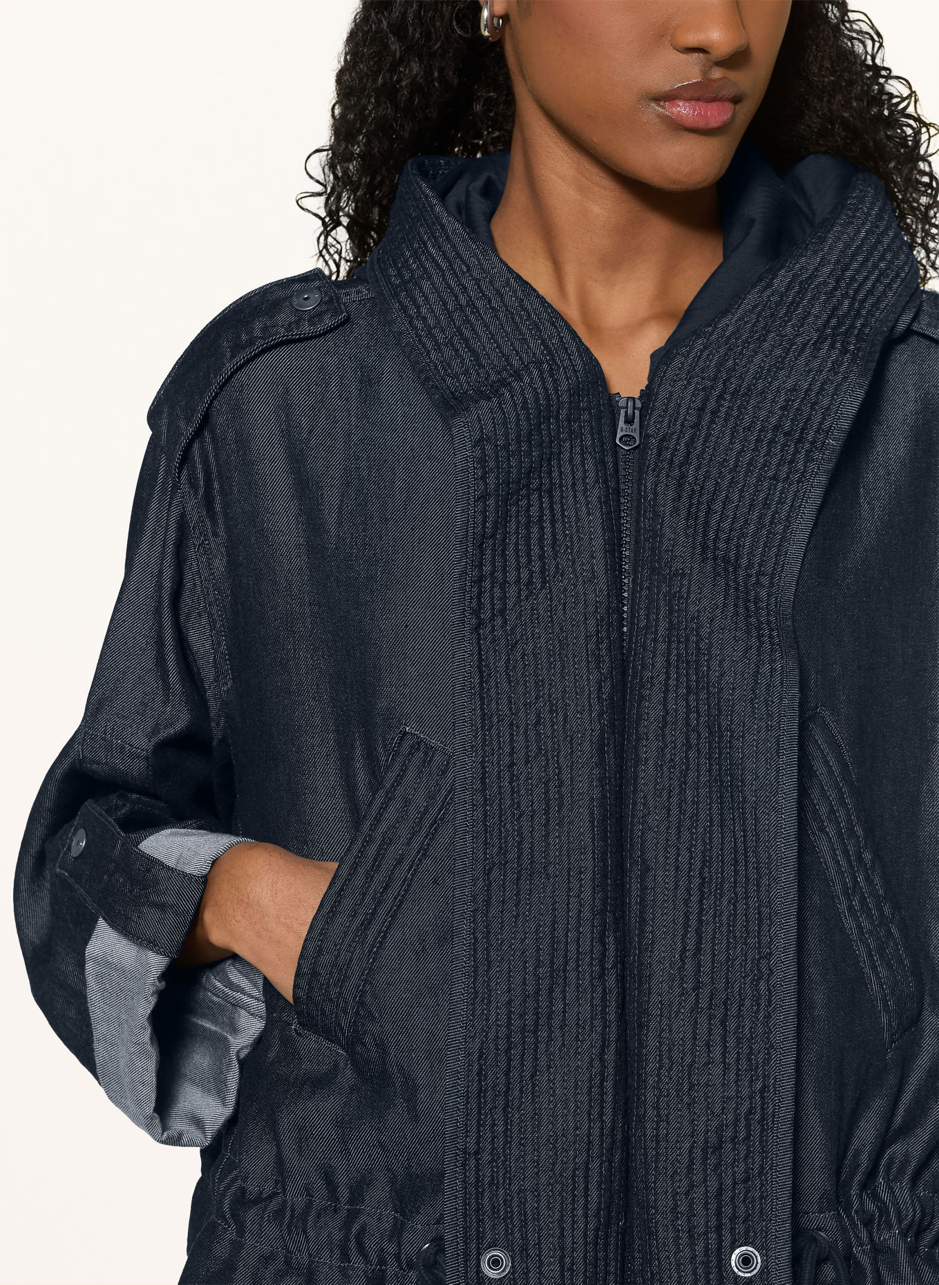 G-Star Jacke FLUID CROPPED in Jeansoptik: 082 RINSED
