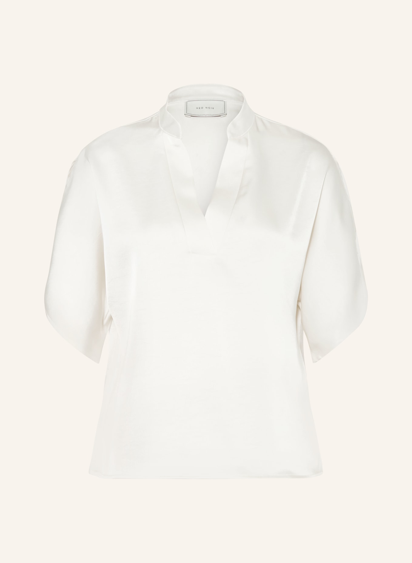 NEO NOIR ANELLE Satin Blouse: ECRU
