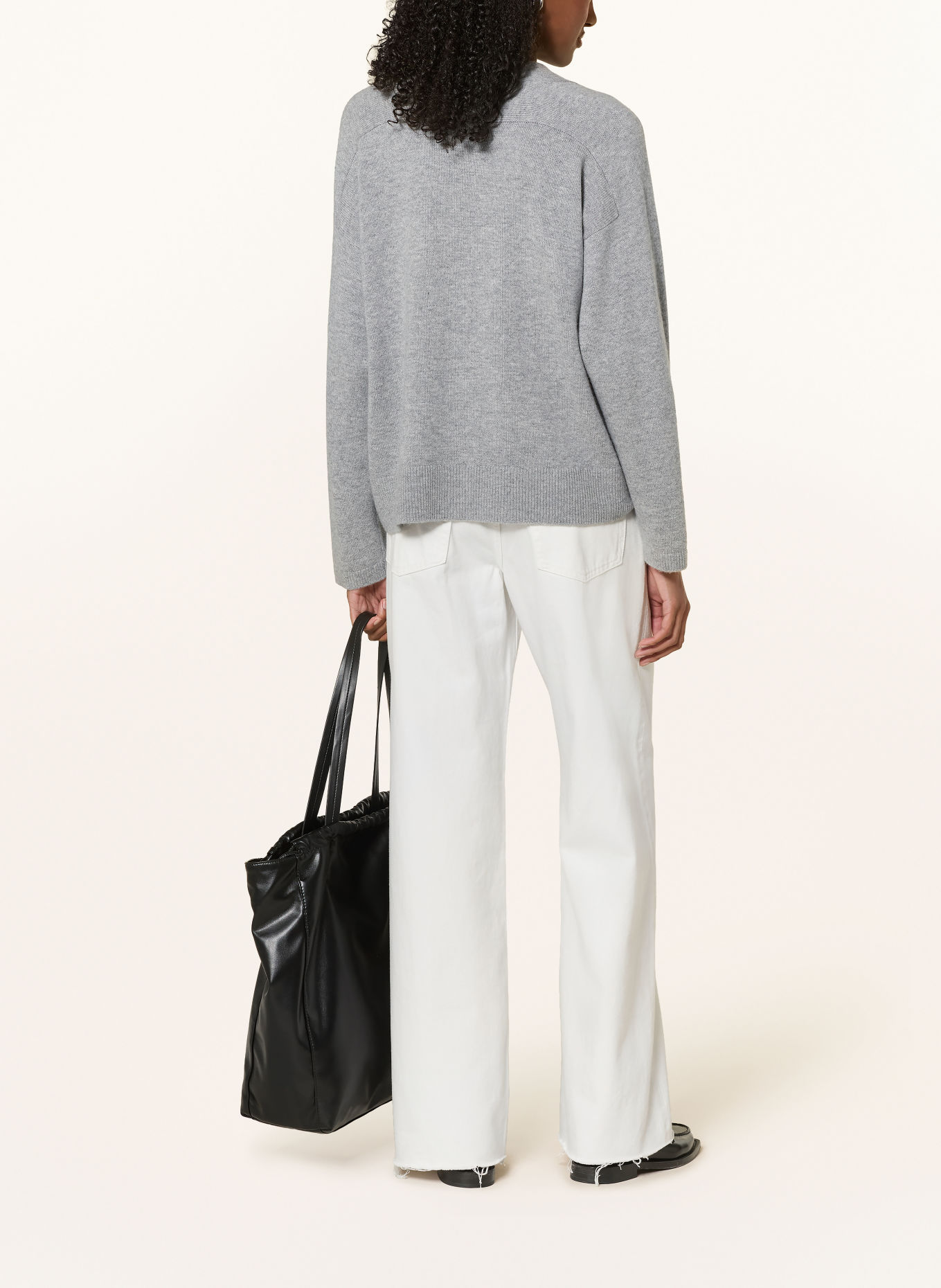 REPEAT Strickjacke mit Cashmere: GRAU
