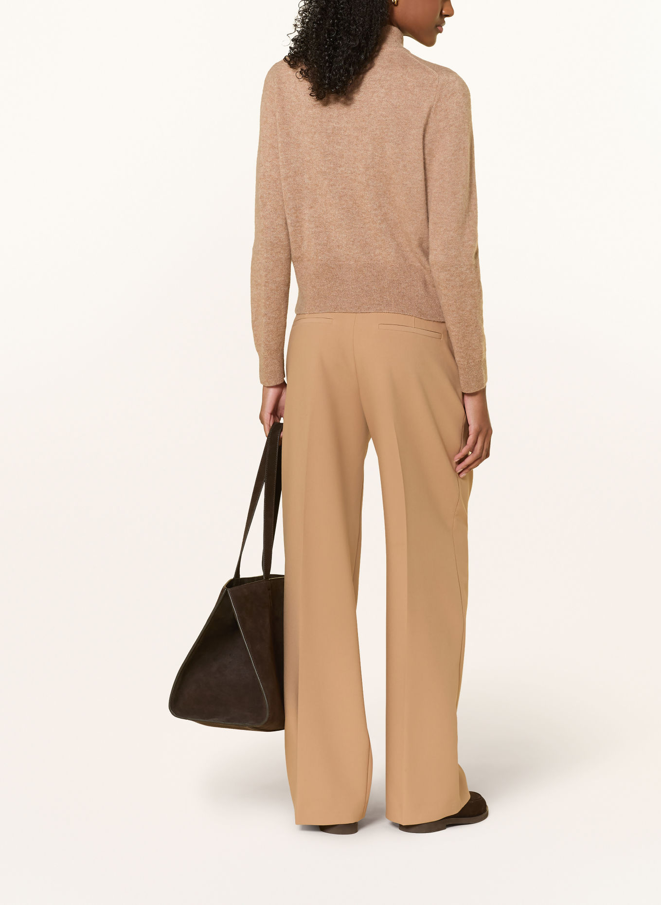 REPEAT Strickjacke mit Cashmere: HELLBRAUN