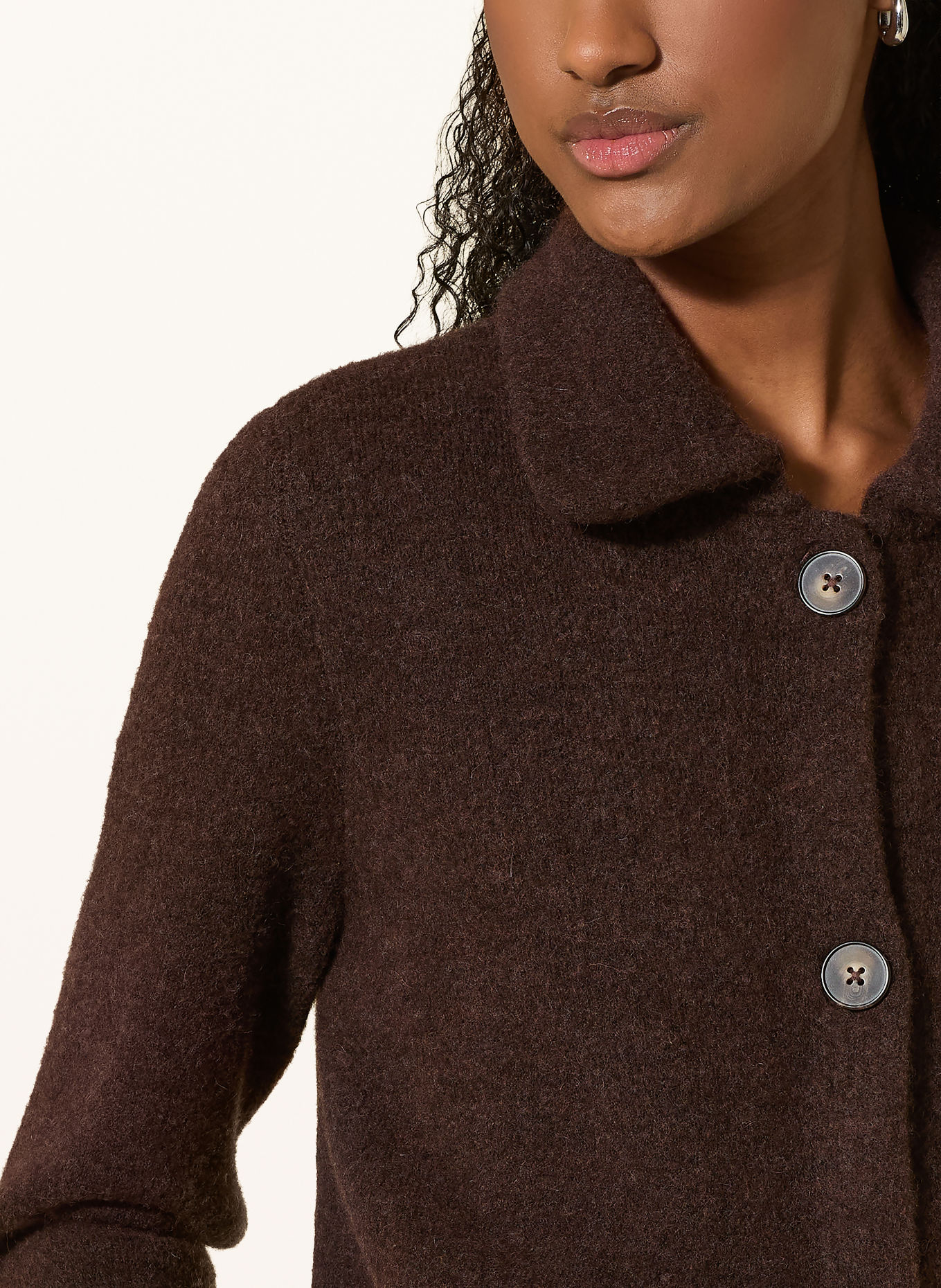 REPEAT Cardigan: DARK BROWN
